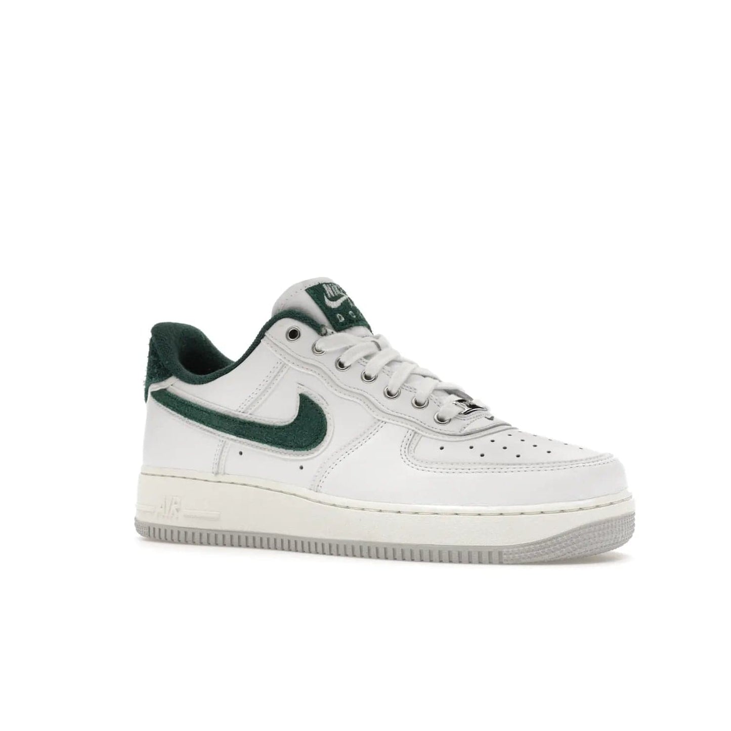 Nike Air Force 1 Low '07 Premium University of Oregon PE - Image 4 - Only at www.BallersClubKickz.com - The Nike Air Force 1 Low '07 Premium. Special Oregon University colorway. White base with green and sail accents. Cushioned rubber midsole. Comfort and style. Support your school!