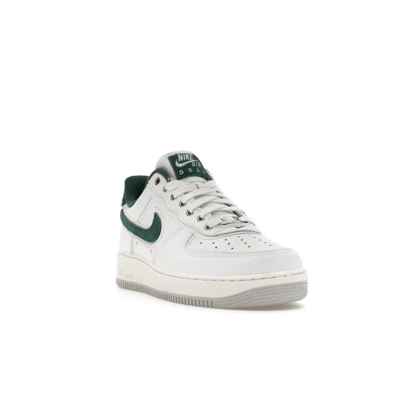 Nike Air Force 1 Low '07 Premium University of Oregon PE - Image 7 - Only at www.BallersClubKickz.com - The Nike Air Force 1 Low '07 Premium. Special Oregon University colorway. White base with green and sail accents. Cushioned rubber midsole. Comfort and style. Support your school!