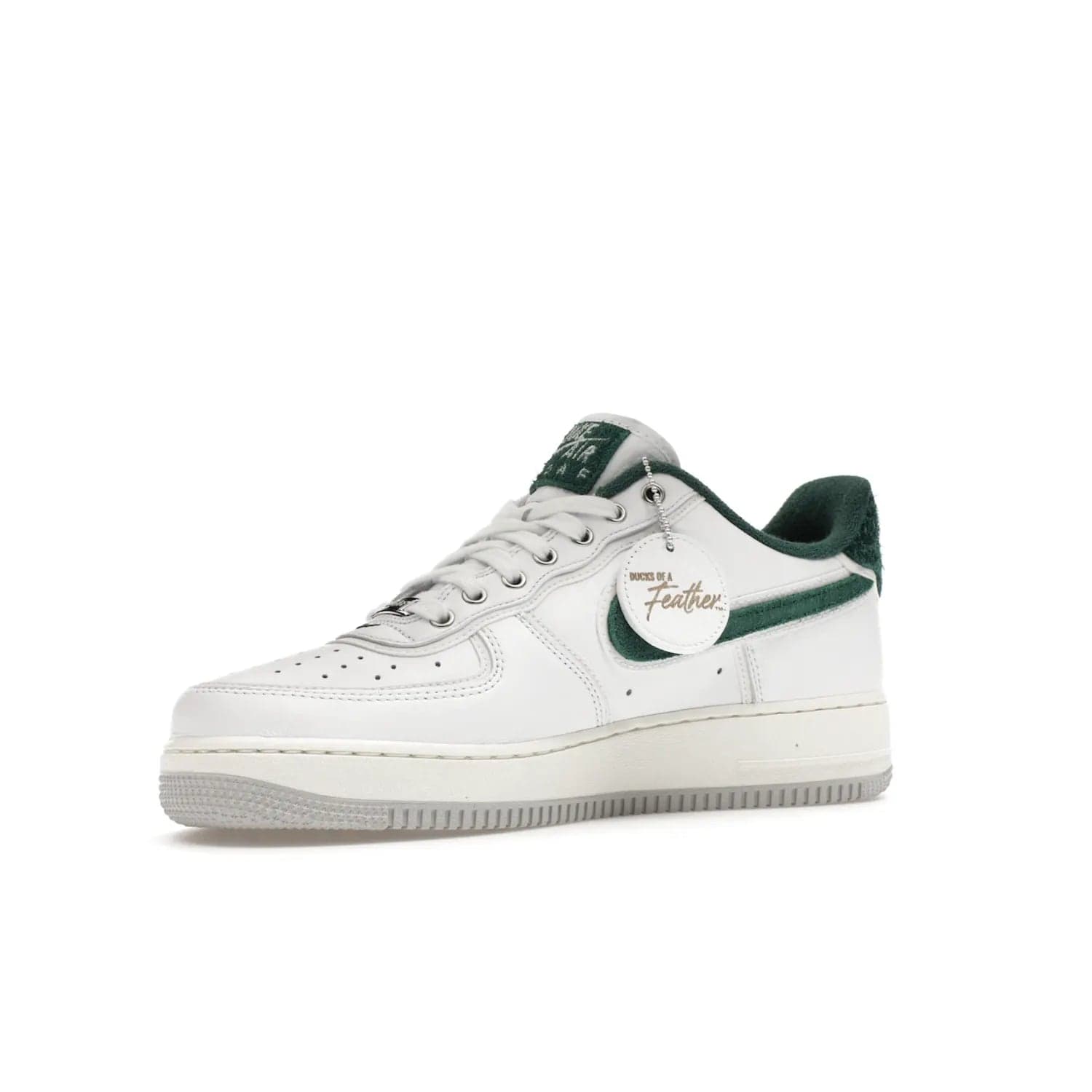 Nike Air Force 1 Low '07 Premium University of Oregon PE - Image 16 - Only at www.BallersClubKickz.com - The Nike Air Force 1 Low '07 Premium. Special Oregon University colorway. White base with green and sail accents. Cushioned rubber midsole. Comfort and style. Support your school!