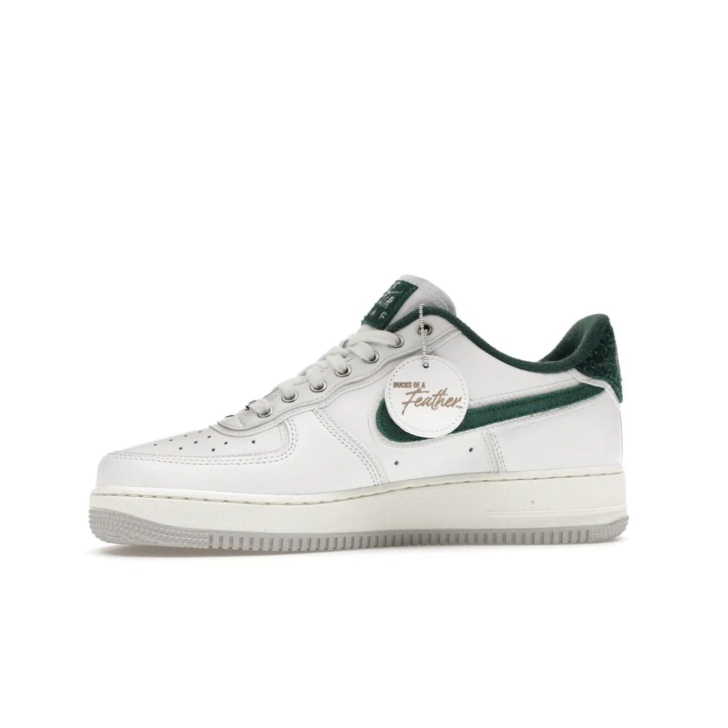 Nike Air Force 1 Low '07 Premium University of Oregon PE - Image 18 - Only at www.BallersClubKickz.com - The Nike Air Force 1 Low '07 Premium. Special Oregon University colorway. White base with green and sail accents. Cushioned rubber midsole. Comfort and style. Support your school!