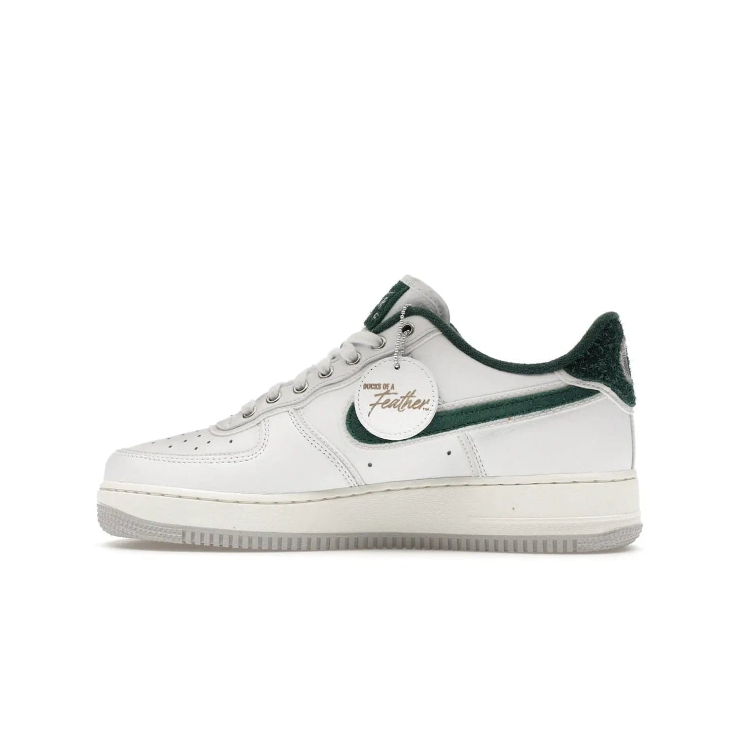 Nike Air Force 1 Low '07 Premium University of Oregon PE - Image 20 - Only at www.BallersClubKickz.com - The Nike Air Force 1 Low '07 Premium. Special Oregon University colorway. White base with green and sail accents. Cushioned rubber midsole. Comfort and style. Support your school!