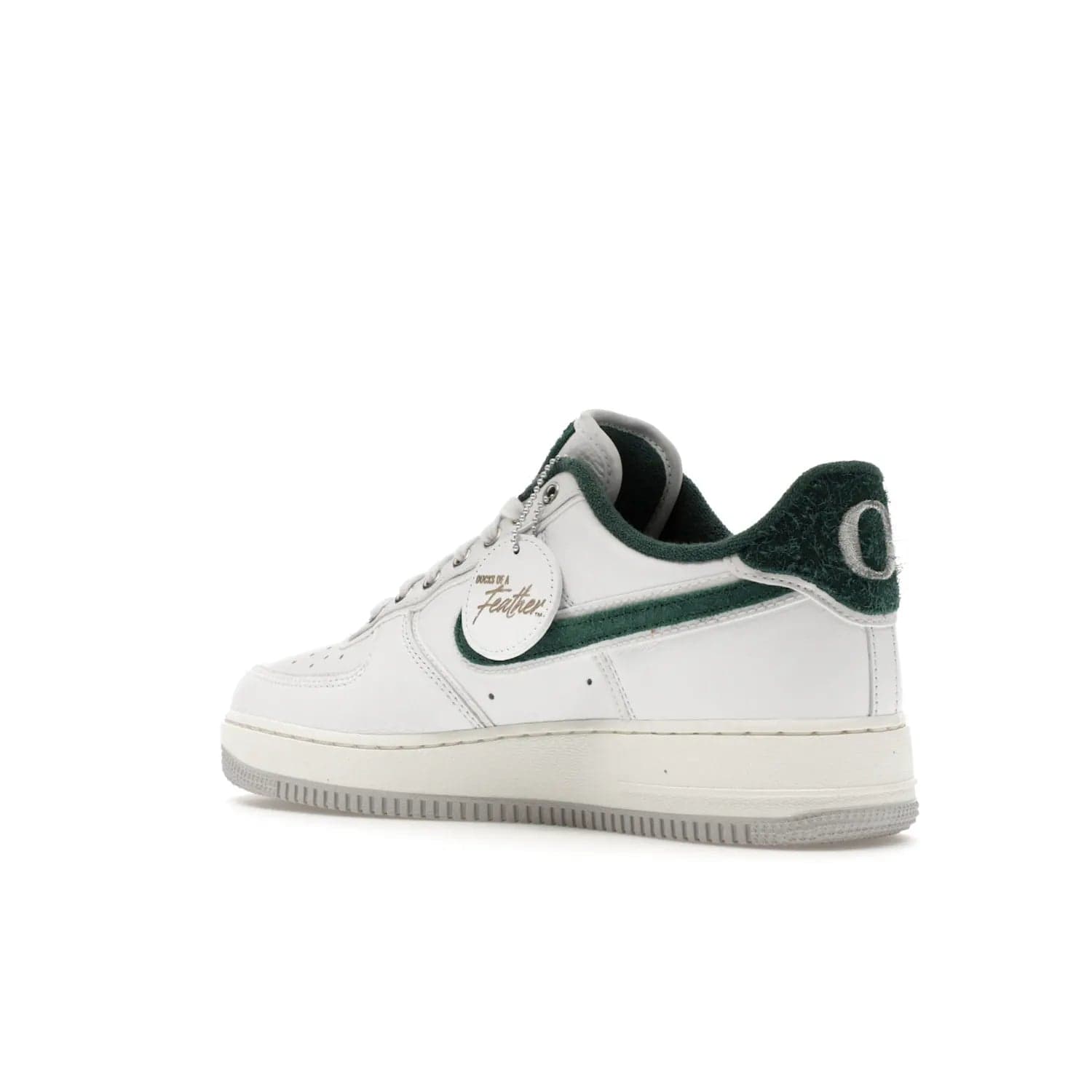 Nike Air Force 1 Low '07 Premium University of Oregon PE - Image 23 - Only at www.BallersClubKickz.com - The Nike Air Force 1 Low '07 Premium. Special Oregon University colorway. White base with green and sail accents. Cushioned rubber midsole. Comfort and style. Support your school!