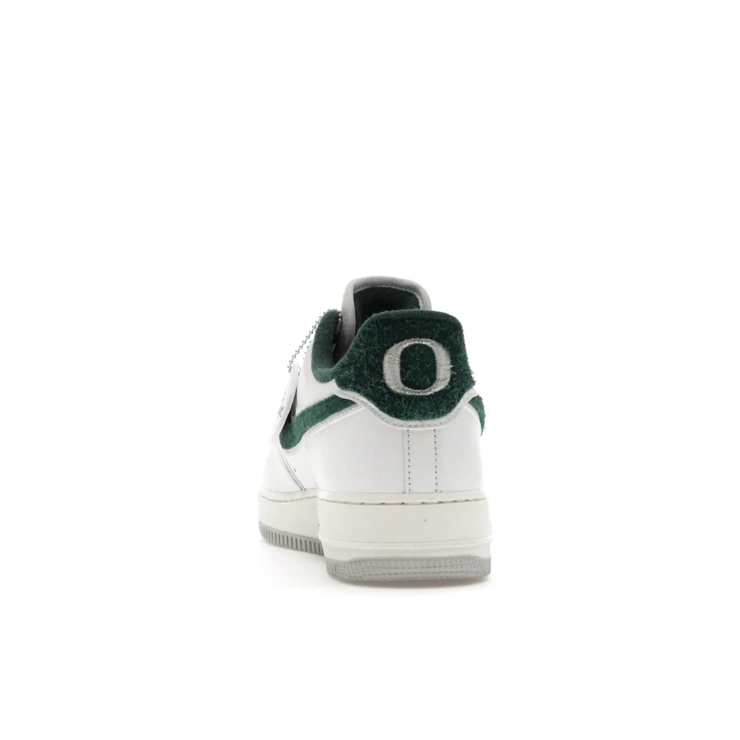 Nike Air Force 1 Low '07 Premium University of Oregon PE - Image 27 - Only at www.BallersClubKickz.com - The Nike Air Force 1 Low '07 Premium. Special Oregon University colorway. White base with green and sail accents. Cushioned rubber midsole. Comfort and style. Support your school!