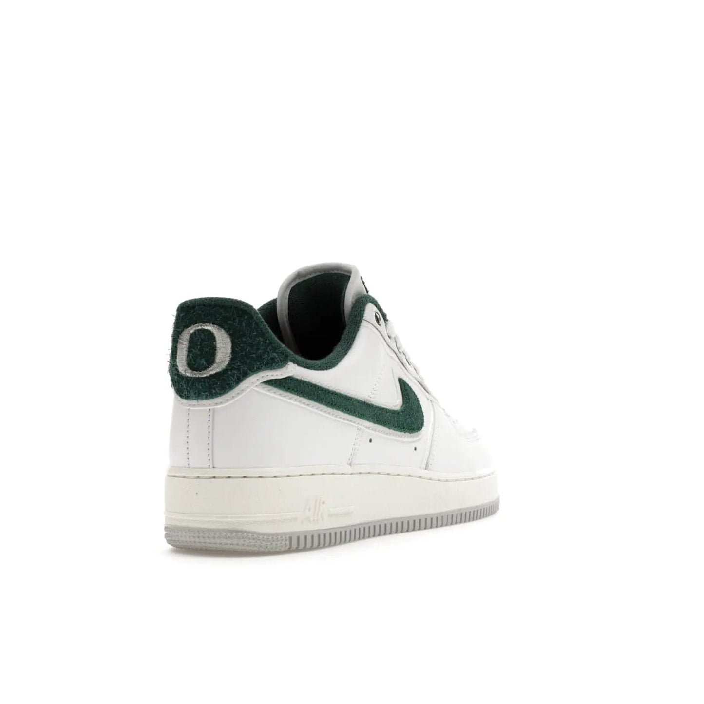 Nike Air Force 1 Low '07 Premium University of Oregon PE - Image 31 - Only at www.BallersClubKickz.com - The Nike Air Force 1 Low '07 Premium. Special Oregon University colorway. White base with green and sail accents. Cushioned rubber midsole. Comfort and style. Support your school!