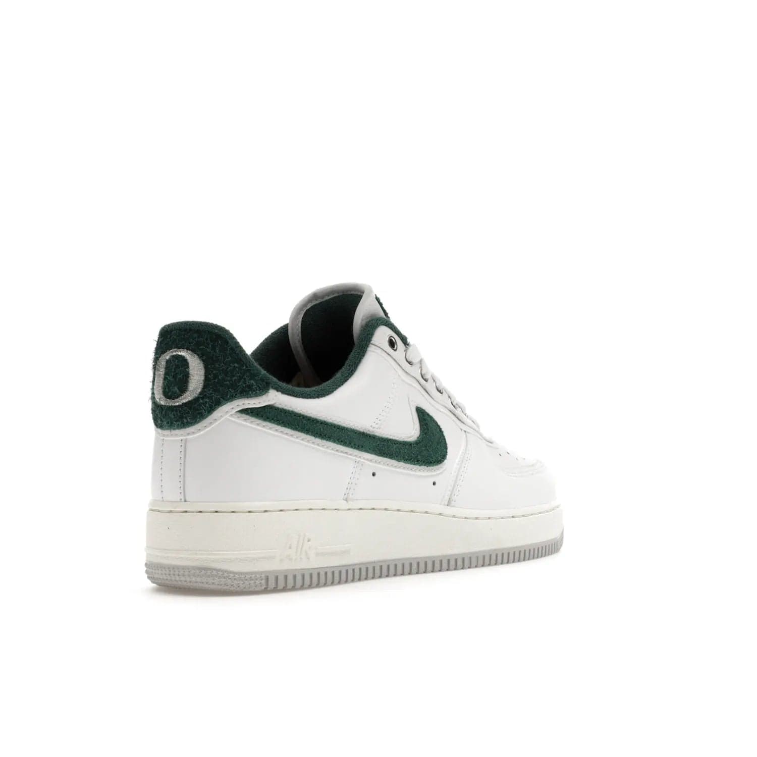 Nike Air Force 1 Low '07 Premium University of Oregon PE - Image 32 - Only at www.BallersClubKickz.com - The Nike Air Force 1 Low '07 Premium. Special Oregon University colorway. White base with green and sail accents. Cushioned rubber midsole. Comfort and style. Support your school!
