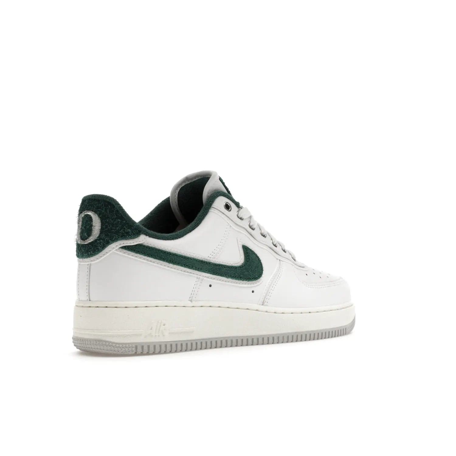 Nike Air Force 1 Low '07 Premium University of Oregon PE - Image 33 - Only at www.BallersClubKickz.com - The Nike Air Force 1 Low '07 Premium. Special Oregon University colorway. White base with green and sail accents. Cushioned rubber midsole. Comfort and style. Support your school!
