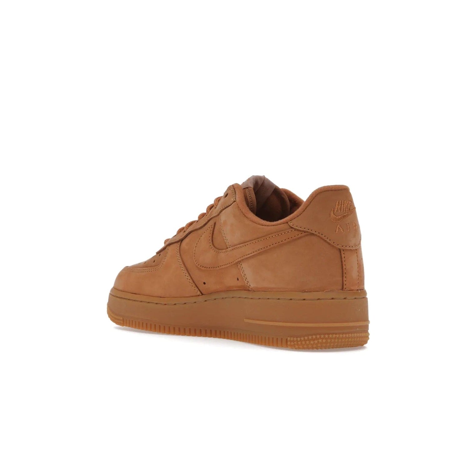 Nike Air Force 1 Low SP Supreme Wheat - Image 24 - Only at www.BallersClubKickz.com - A luxe Flax Durabuck upper and Supreme Box Logo insignias on the lateral heels make the Nike Air Force 1 Low SP Supreme Wheat a stylish lifestyle shoe. Matching Flax Air sole adds a classic touch to this collaboration between Nike and Supreme. Make a statement with this edition of the classic Air Force 1 Low.