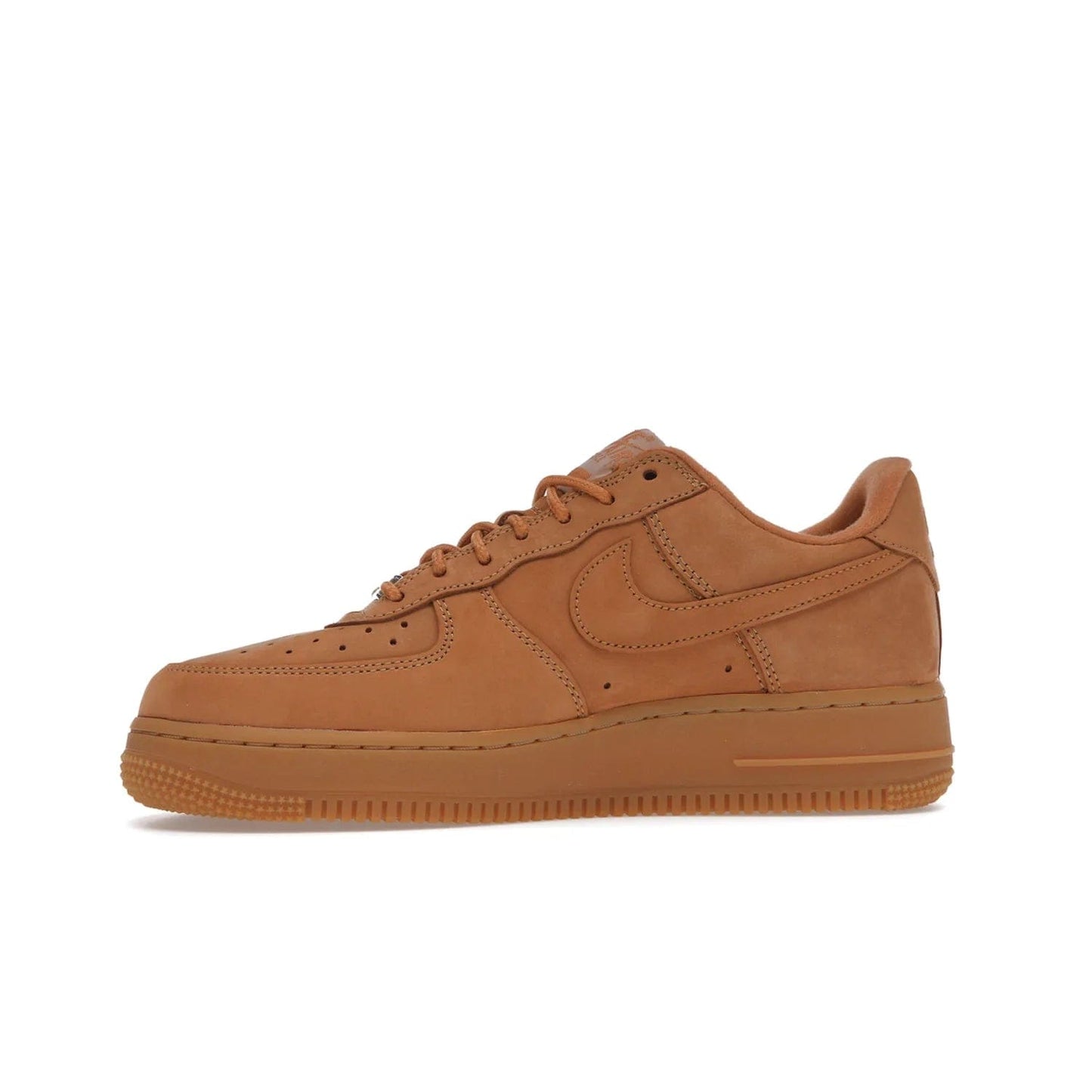 Nike Air Force 1 Low SP Supreme Wheat - Image 18 - Only at www.BallersClubKickz.com - A luxe Flax Durabuck upper and Supreme Box Logo insignias on the lateral heels make the Nike Air Force 1 Low SP Supreme Wheat a stylish lifestyle shoe. Matching Flax Air sole adds a classic touch to this collaboration between Nike and Supreme. Make a statement with this edition of the classic Air Force 1 Low.