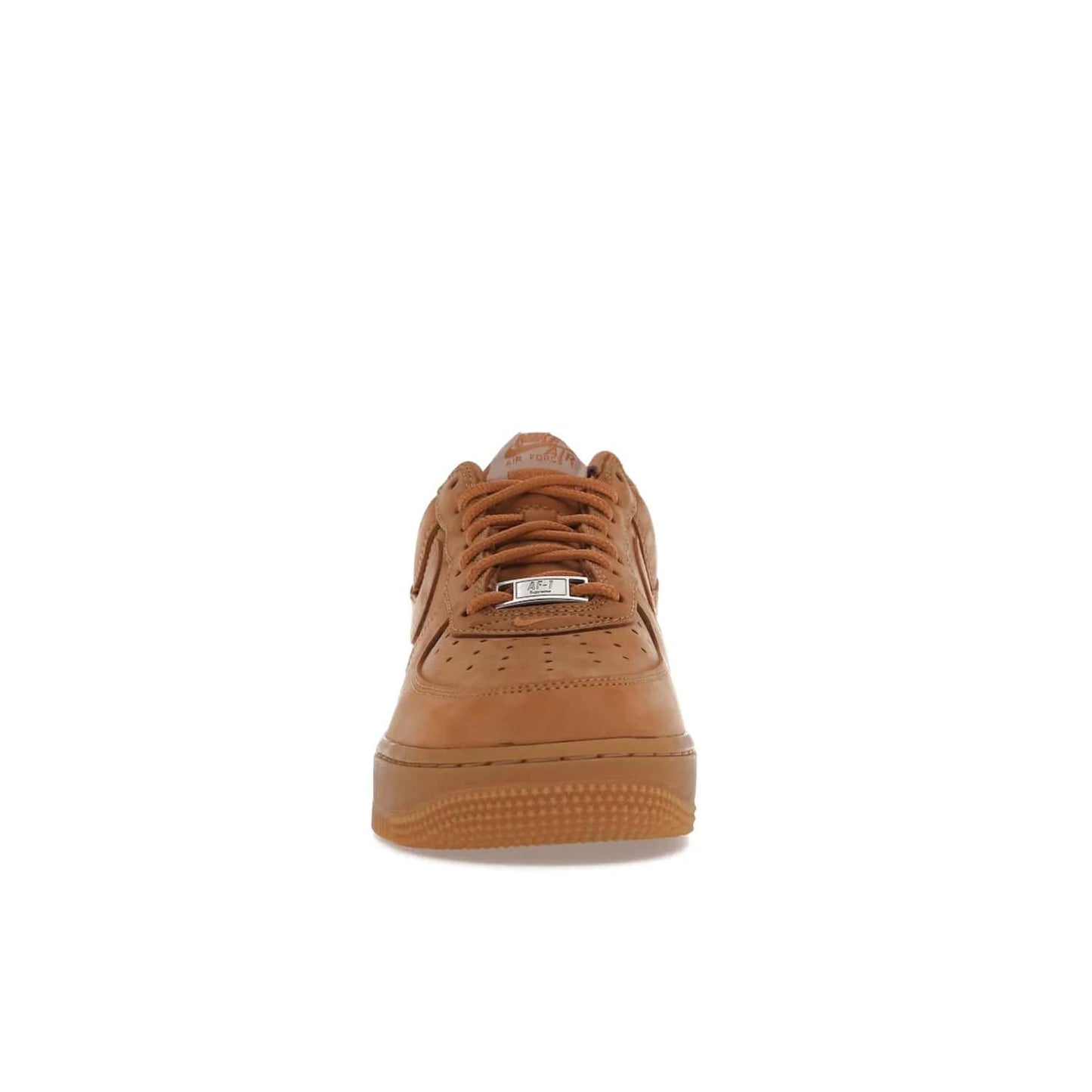Nike Air Force 1 Low SP Supreme Wheat - Image 10 - Only at www.BallersClubKickz.com - A luxe Flax Durabuck upper and Supreme Box Logo insignias on the lateral heels make the Nike Air Force 1 Low SP Supreme Wheat a stylish lifestyle shoe. Matching Flax Air sole adds a classic touch to this collaboration between Nike and Supreme. Make a statement with this edition of the classic Air Force 1 Low.
