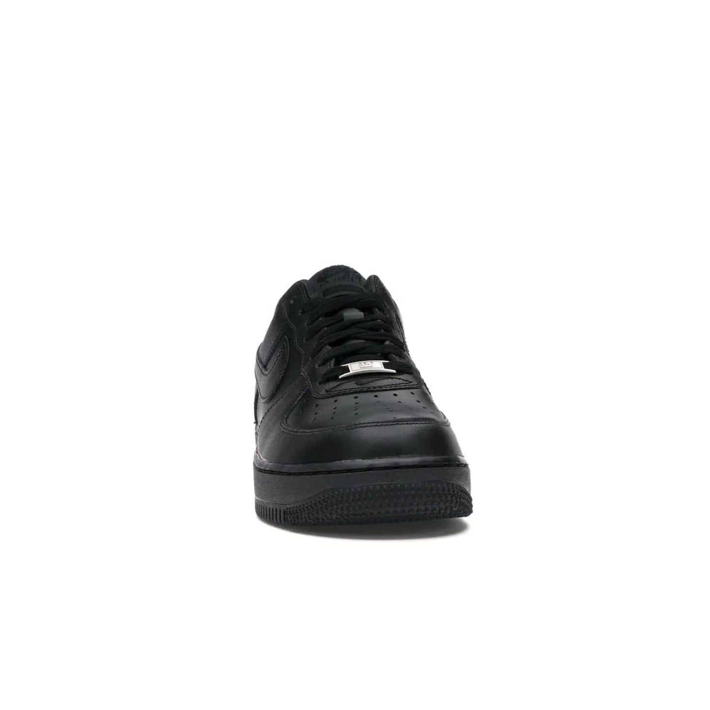 Nike Air Force 1 Low Supreme Black - Image 9 - Only at www.BallersClubKickz.com - Iconic style meets classic black design in the Nike Air Force 1 Low Supreme Black. Featuring a luxe leather upper and red Supreme Box Logo at the heel, these sneakers released in March 2020, and now available.