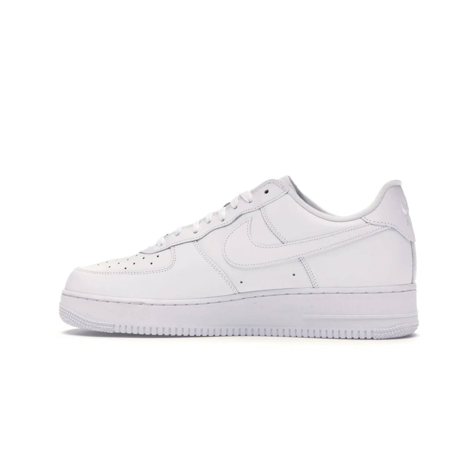 Nike Air Force 1 Low Supreme White - Image 20 - Only at www.BallersClubKickz.com - The Nike Air Force 1 Low Supreme White - a classic all-white design featuring premium leather and the iconic red Supreme Box Logo. Iconic sneakers embodying NYC style and culture. Released March 2020.