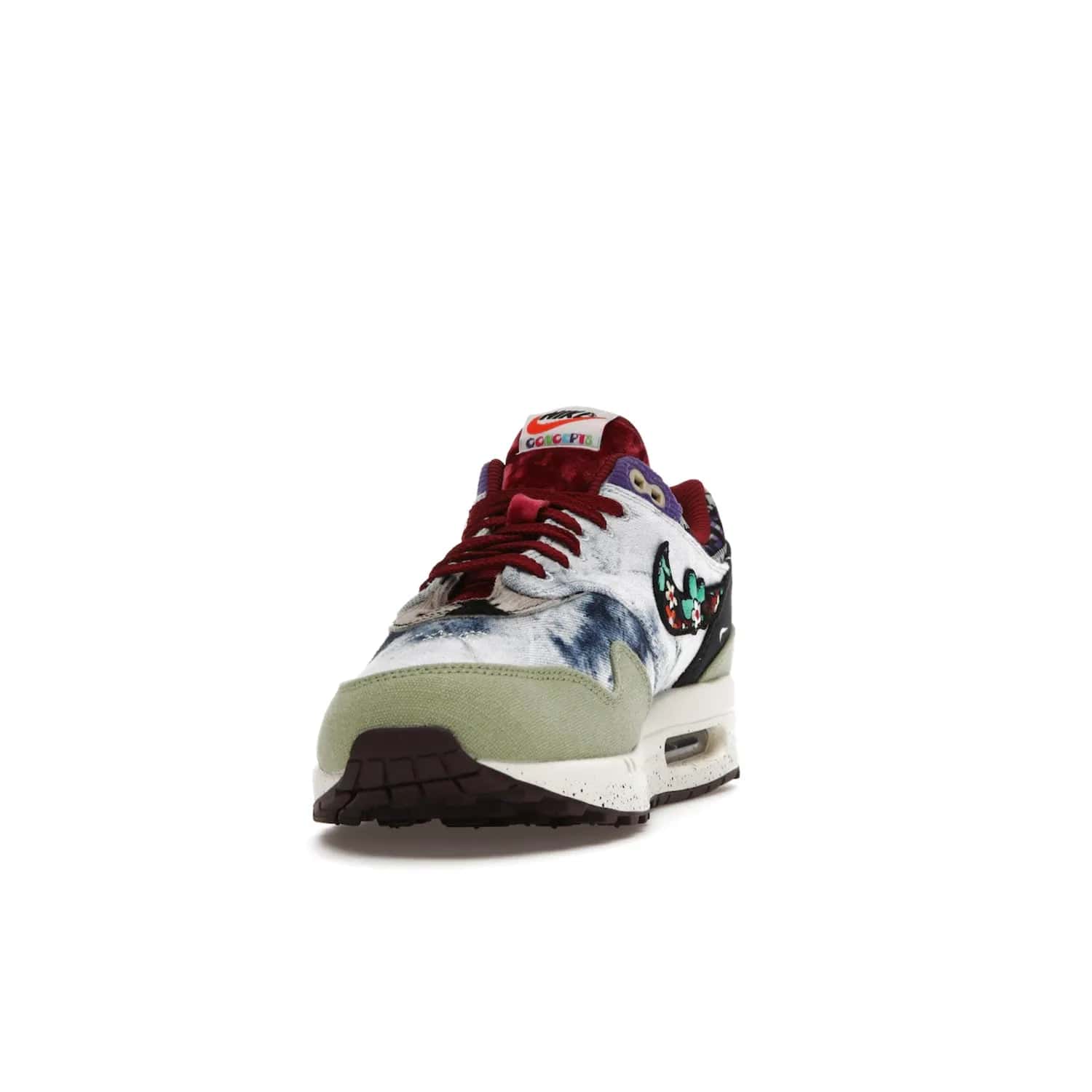 Nike Air Max 1 SP Concepts Mellow - Image 12 - Only at www.BallersClubKickz.com - The Nike Air Max 1 SP Concepts Mellow combines classic and modern style with unique materials, embroidery, and a speckled sole. Get heads turning with this stylish sneaker, releasing March 2022.