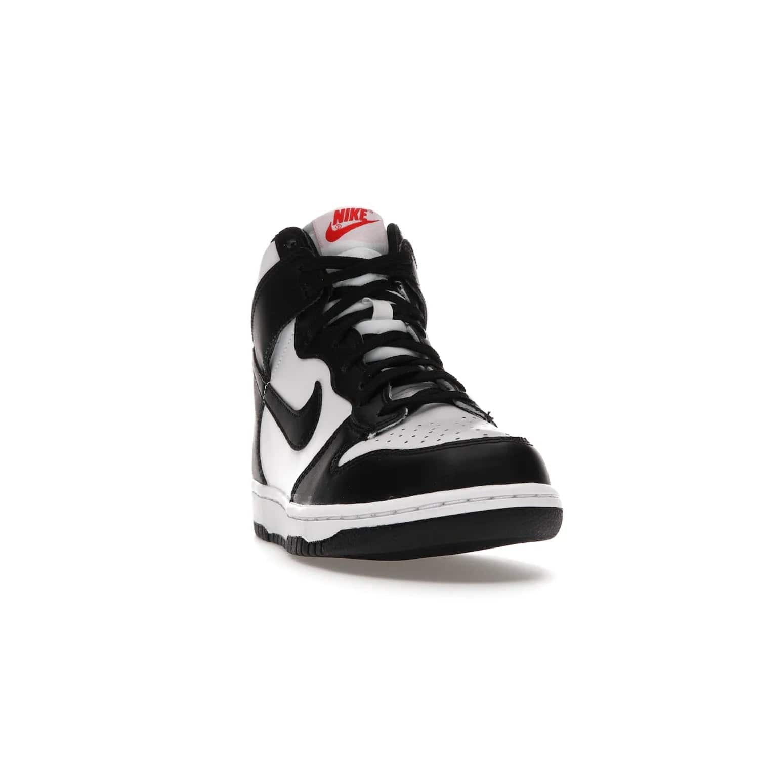 Nike Dunk High Panda (2021) (GS) - Image 8 - Only at www.BallersClubKickz.com - Discover the statement-making Nike Dunk High Panda GS 2021 combining white, black and university red. Crafted with full-grain leather, featuring classic Nike Air Swoosh logo. Available 28/5/2021 at a retail price of $90.