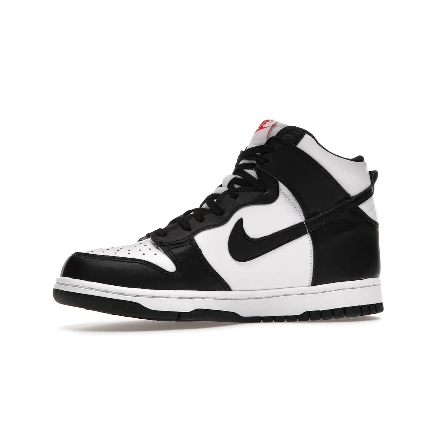 Nike Dunk High Panda (2021) (GS) - Image 17 - Only at www.BallersClubKickz.com - Discover the statement-making Nike Dunk High Panda GS 2021 combining white, black and university red. Crafted with full-grain leather, featuring classic Nike Air Swoosh logo. Available 28/5/2021 at a retail price of $90.