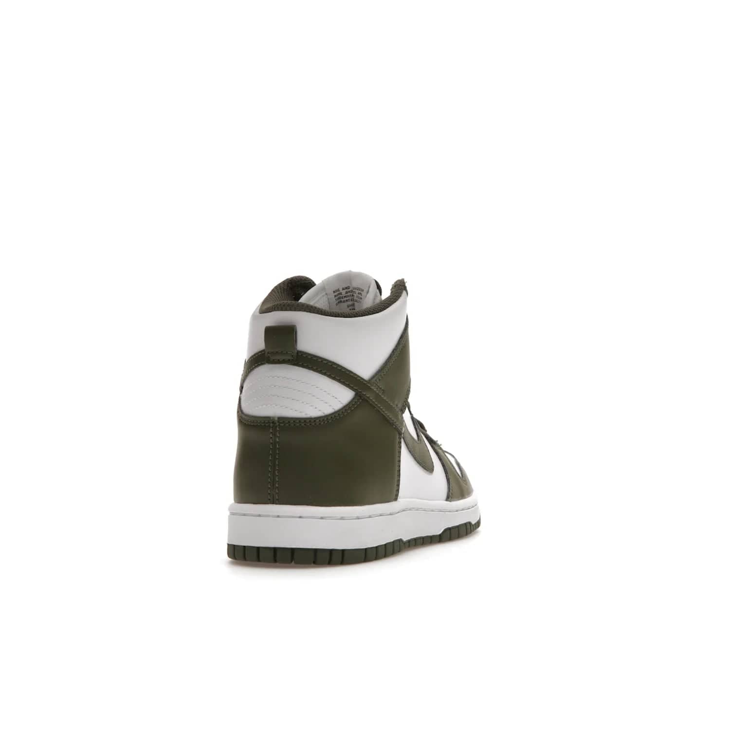 Nike Dunk High Retro Cargo Khaki (GS) - Image 30 - Only at www.BallersClubKickz.com - Style and comfort for grade schoolers. The Nike Dunk High Retro Cargo Khaki (GS) features a white and cargo khaki leather upper with a khaki Nike swoosh. Overlapping layers of white and khaki design on heel. Originally released in June 2022. Provides excellent support and makes a classic statement.