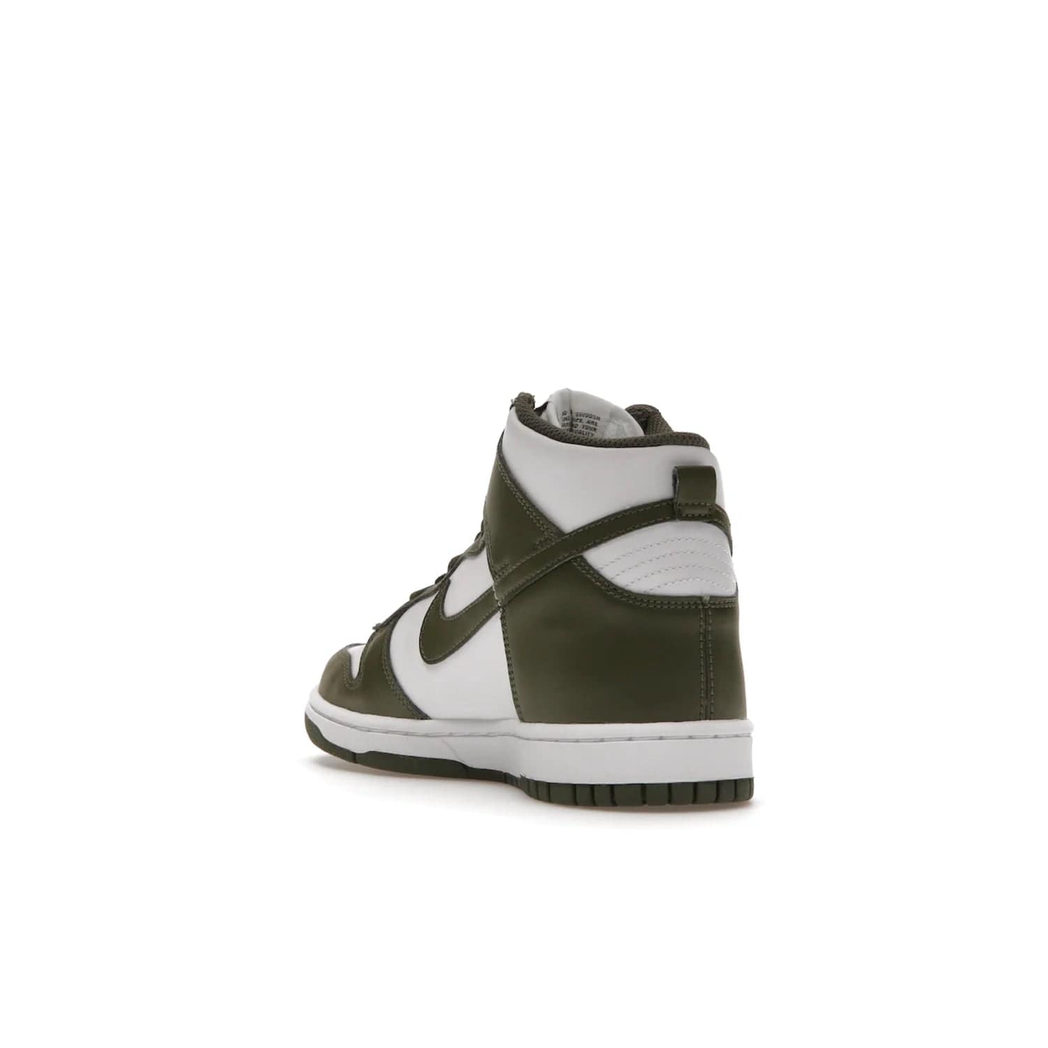 Nike Dunk High Retro Cargo Khaki (GS) - Image 25 - Only at www.BallersClubKickz.com - Style and comfort for grade schoolers. The Nike Dunk High Retro Cargo Khaki (GS) features a white and cargo khaki leather upper with a khaki Nike swoosh. Overlapping layers of white and khaki design on heel. Originally released in June 2022. Provides excellent support and makes a classic statement.