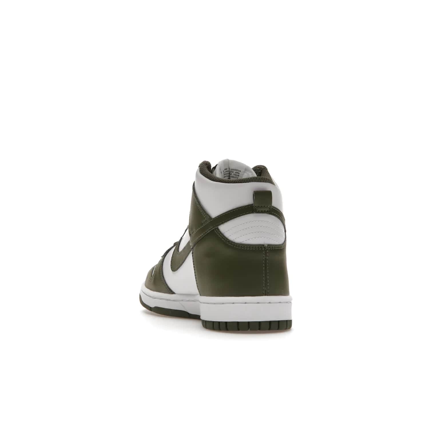 Nike Dunk High Retro Cargo Khaki (GS) - Image 26 - Only at www.BallersClubKickz.com - Style and comfort for grade schoolers. The Nike Dunk High Retro Cargo Khaki (GS) features a white and cargo khaki leather upper with a khaki Nike swoosh. Overlapping layers of white and khaki design on heel. Originally released in June 2022. Provides excellent support and makes a classic statement.