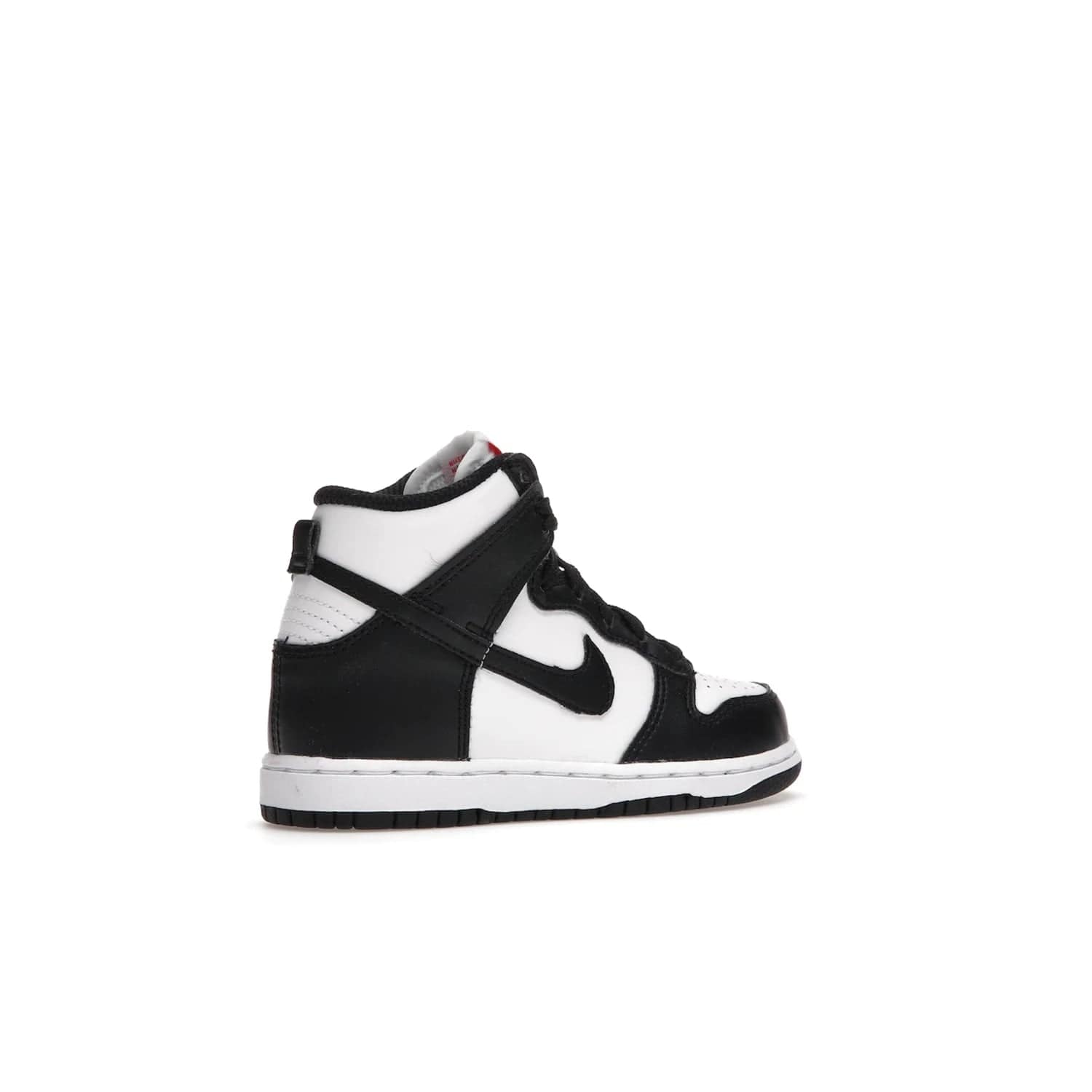 Nike Dunk High Panda (2021) (PS) - Image 34 - Only at www.BallersClubKickz.com - Stand out with the Nike Dunk High Panda (2021) (PS)! This limited edition shoe features a classic black and white colourway with bright red accents and a suede upper. Finish it off with a lightweight foam sole for all-day comfort. Get them today!