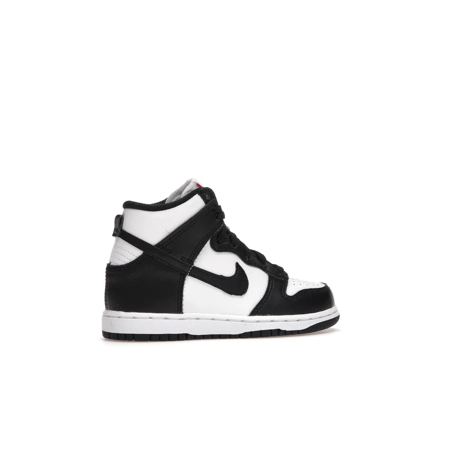 Nike Dunk High Panda (2021) (PS) - Image 35 - Only at www.BallersClubKickz.com - Stand out with the Nike Dunk High Panda (2021) (PS)! This limited edition shoe features a classic black and white colourway with bright red accents and a suede upper. Finish it off with a lightweight foam sole for all-day comfort. Get them today!