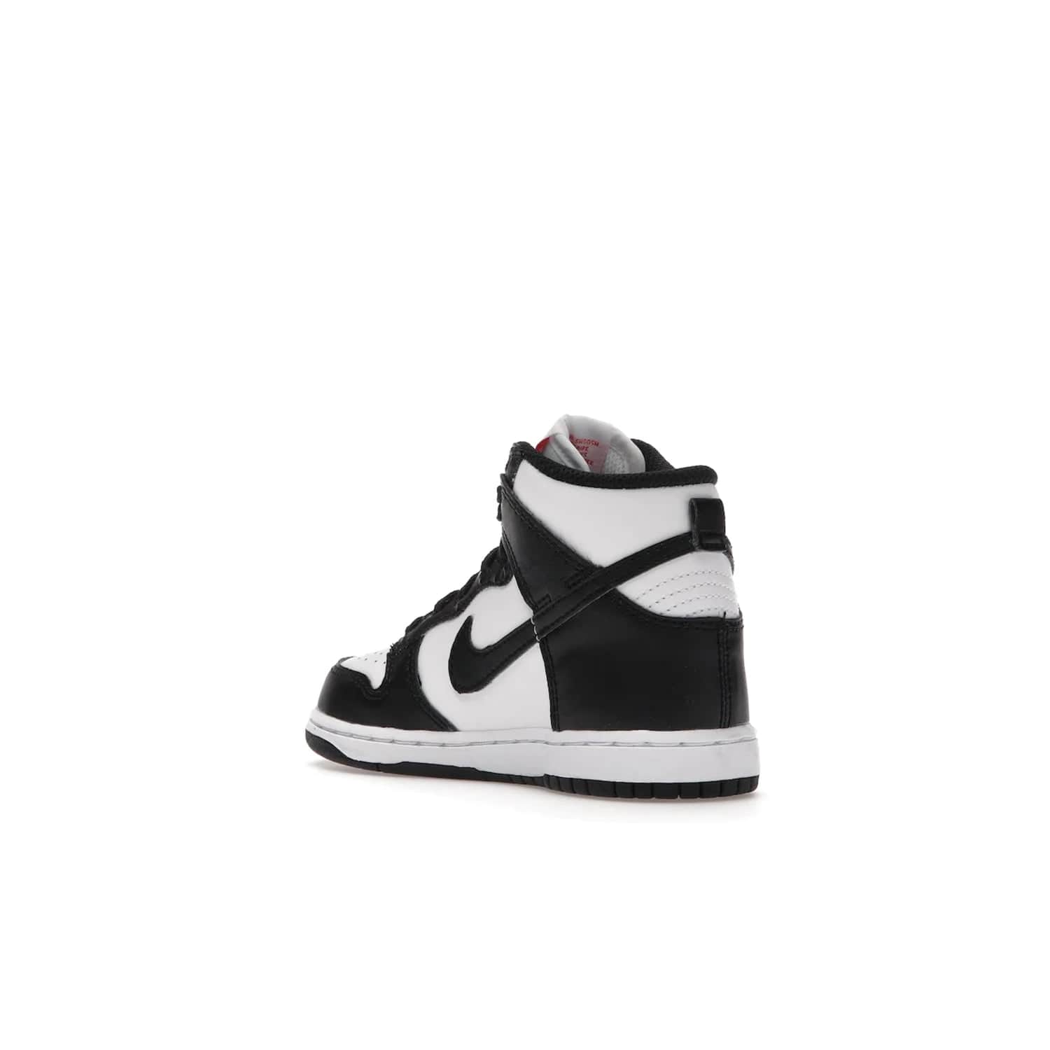 Nike Dunk High Panda (2021) (PS) - Image 24 - Only at www.BallersClubKickz.com - Stand out with the Nike Dunk High Panda (2021) (PS)! This limited edition shoe features a classic black and white colourway with bright red accents and a suede upper. Finish it off with a lightweight foam sole for all-day comfort. Get them today!