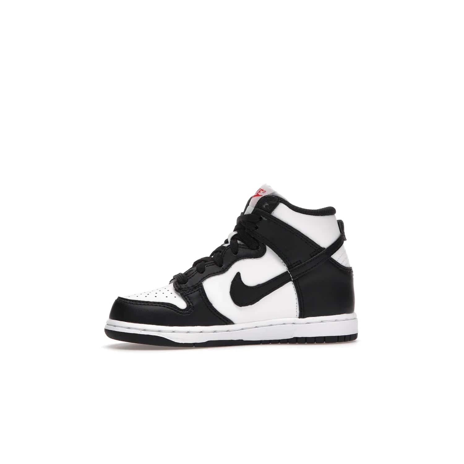 Nike Dunk High Panda (2021) (PS) - Image 18 - Only at www.BallersClubKickz.com - Stand out with the Nike Dunk High Panda (2021) (PS)! This limited edition shoe features a classic black and white colourway with bright red accents and a suede upper. Finish it off with a lightweight foam sole for all-day comfort. Get them today!