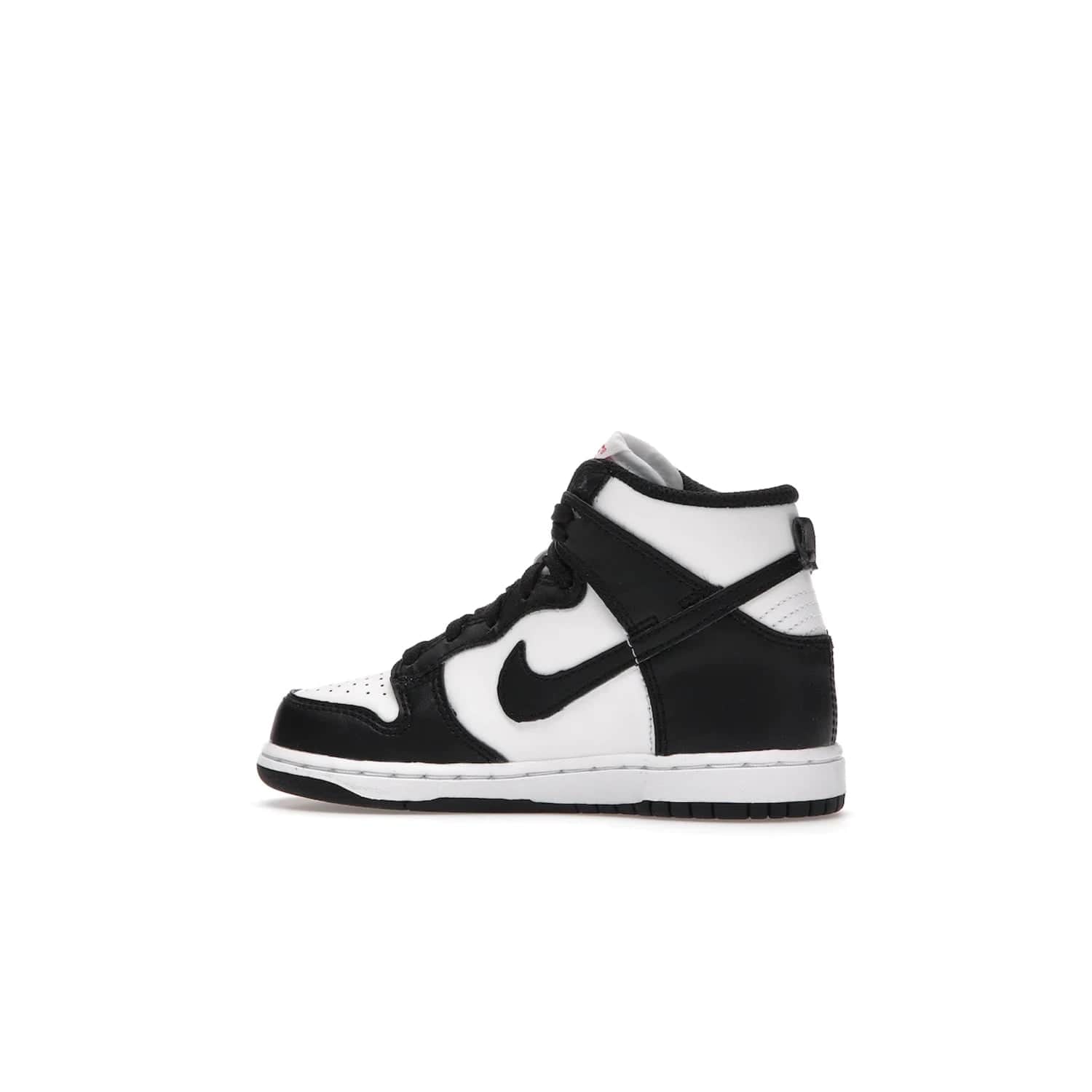 Nike Dunk High Panda (2021) (PS) - Image 21 - Only at www.BallersClubKickz.com - Stand out with the Nike Dunk High Panda (2021) (PS)! This limited edition shoe features a classic black and white colourway with bright red accents and a suede upper. Finish it off with a lightweight foam sole for all-day comfort. Get them today!