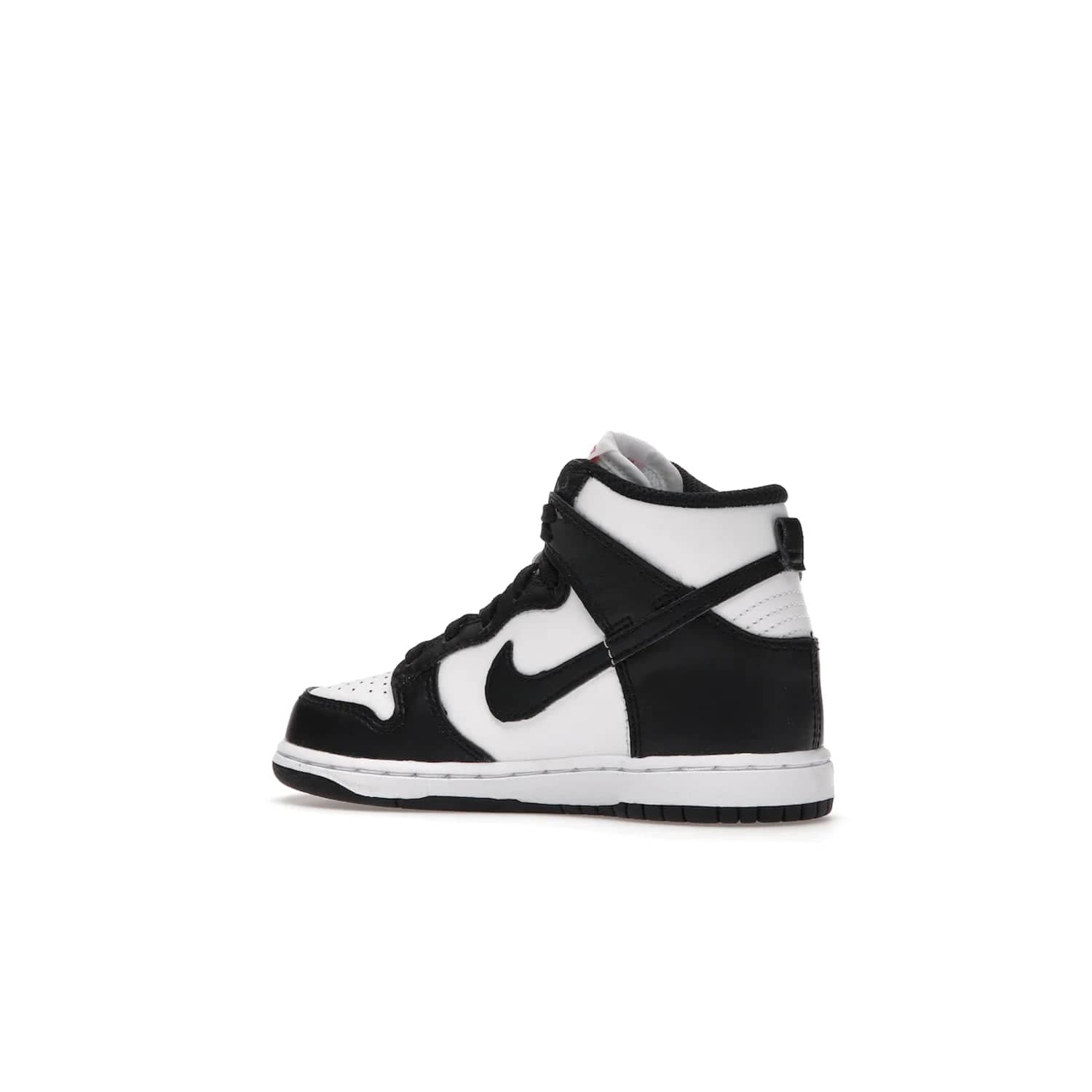 Nike Dunk High Panda (2021) (PS) - Image 22 - Only at www.BallersClubKickz.com - Stand out with the Nike Dunk High Panda (2021) (PS)! This limited edition shoe features a classic black and white colourway with bright red accents and a suede upper. Finish it off with a lightweight foam sole for all-day comfort. Get them today!
