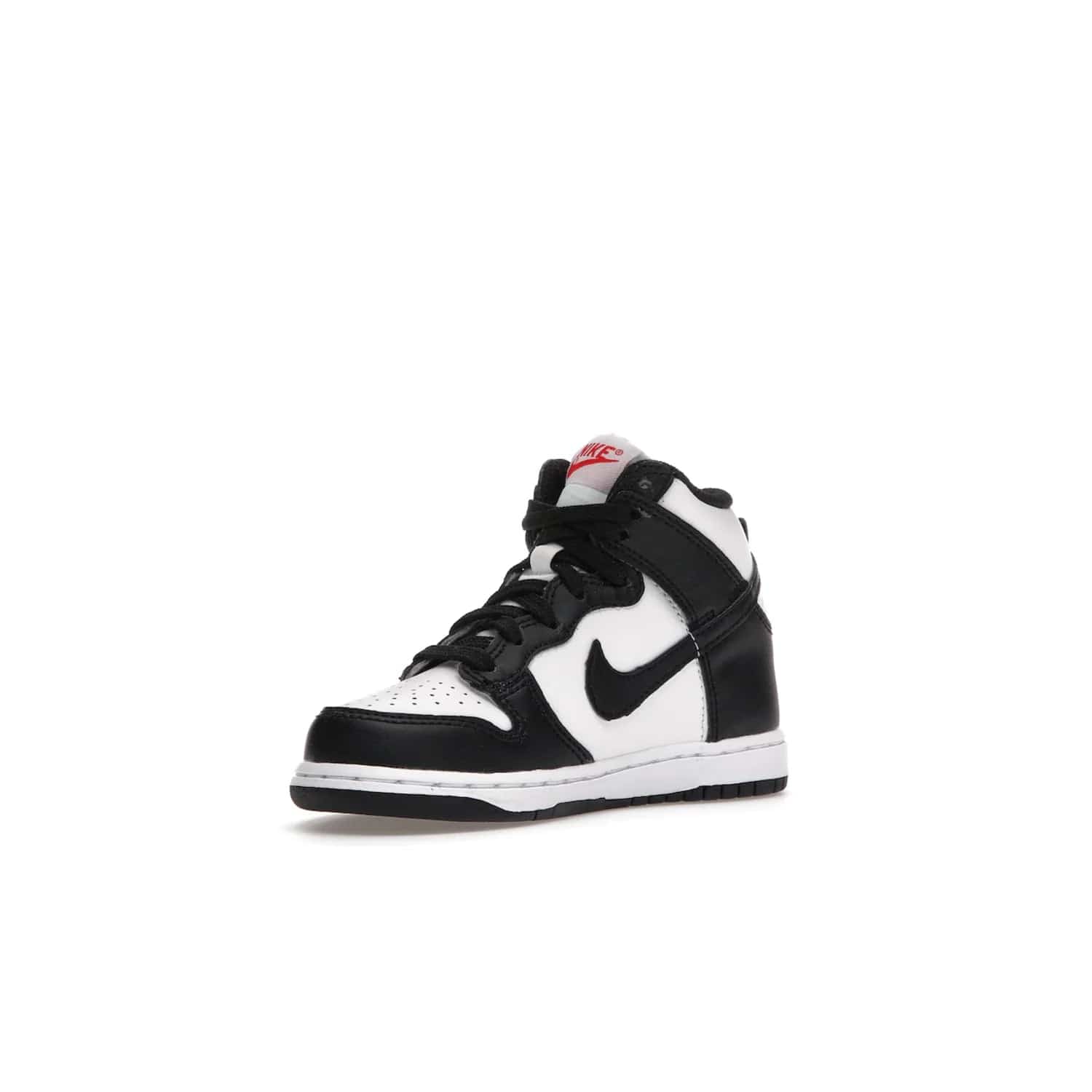 Nike Dunk High Panda (2021) (PS) - Image 15 - Only at www.BallersClubKickz.com - Stand out with the Nike Dunk High Panda (2021) (PS)! This limited edition shoe features a classic black and white colourway with bright red accents and a suede upper. Finish it off with a lightweight foam sole for all-day comfort. Get them today!