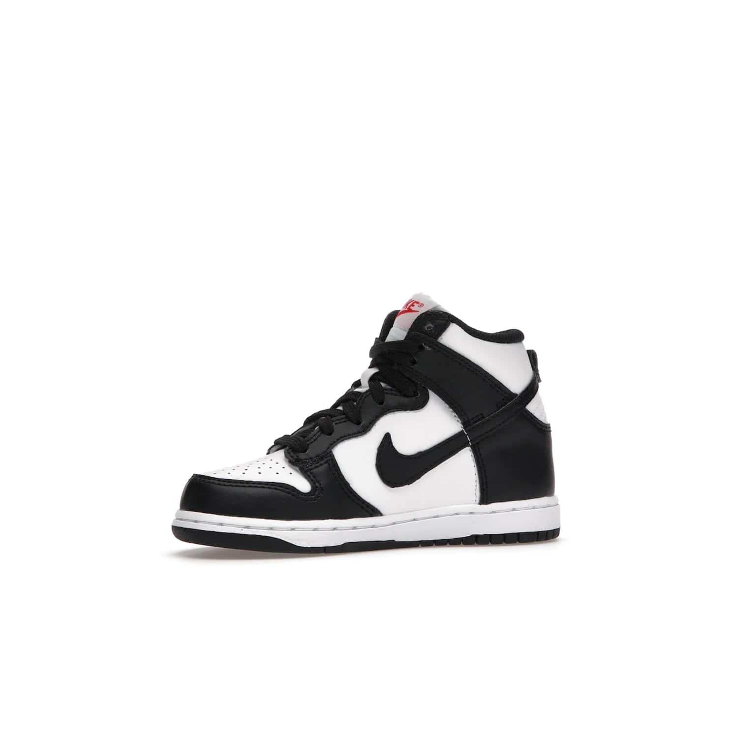Nike Dunk High Panda (2021) (PS) - Image 17 - Only at www.BallersClubKickz.com - Stand out with the Nike Dunk High Panda (2021) (PS)! This limited edition shoe features a classic black and white colourway with bright red accents and a suede upper. Finish it off with a lightweight foam sole for all-day comfort. Get them today!