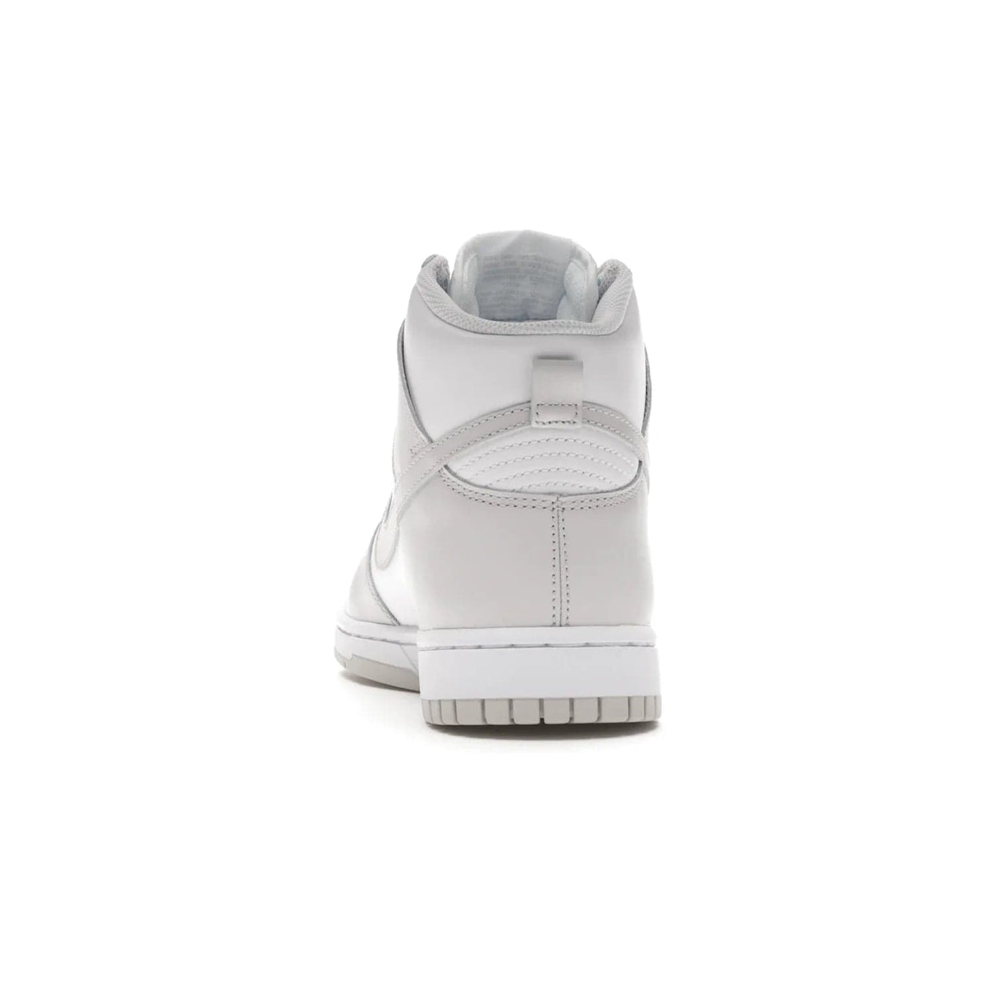 Nike Dunk High Retro White Vast Grey (2021) - Image 27 - Only at www.BallersClubKickz.com - Nike Dunk High Retro White Vast Grey 2021: classic '80s basketball sneaker with a crisp white base, grey overlays, midsole tooling and outsole. Dropped Feb. 2021.