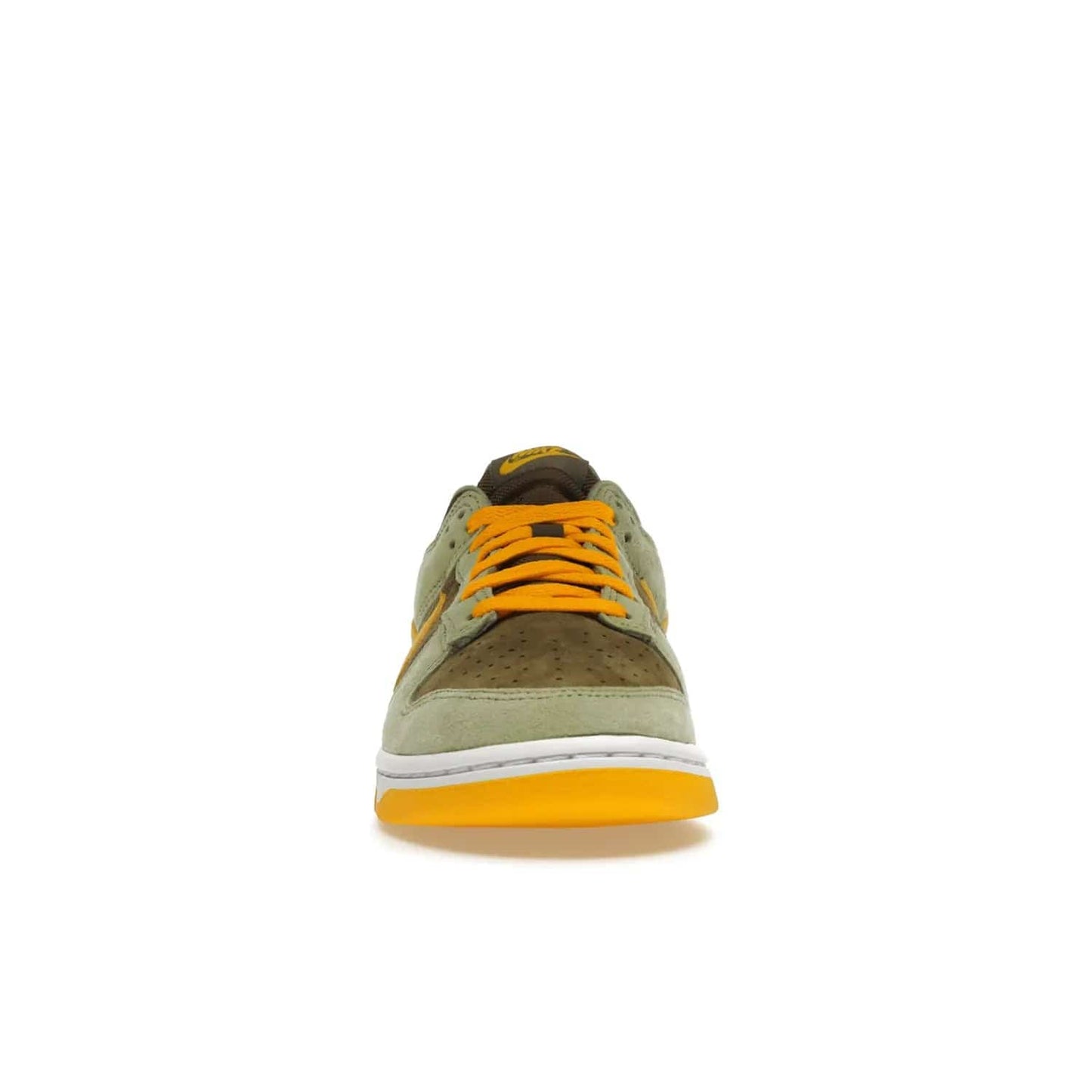 Nike Dunk Low Dusty Olive (2021/2023) - Image 10 - Only at www.BallersClubKickz.com - Nike Dunk Low Dusty Olive brings premium materials and timeless sneaker design to the streets. Pro Gold suede, brown canvas, and Dusty Olive suede upper complete the classic look with a white midsole and Pro Gold outsole. Get the perfect balance of style and comfort with the Nike Dunk Low Dusty Olive.