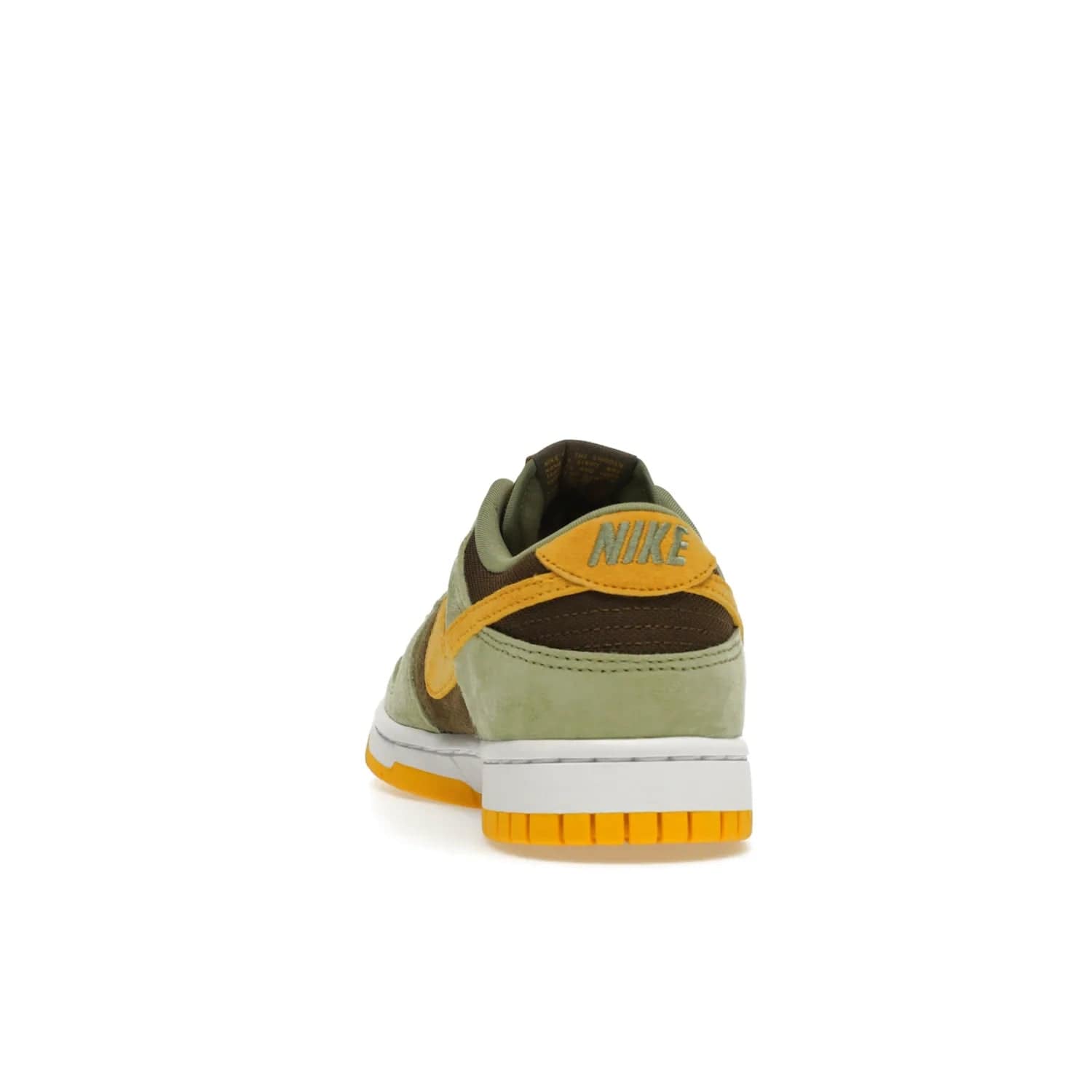Nike Dunk Low Dusty Olive (2021/2023) - Image 27 - Only at www.BallersClubKickz.com - Nike Dunk Low Dusty Olive brings premium materials and timeless sneaker design to the streets. Pro Gold suede, brown canvas, and Dusty Olive suede upper complete the classic look with a white midsole and Pro Gold outsole. Get the perfect balance of style and comfort with the Nike Dunk Low Dusty Olive.