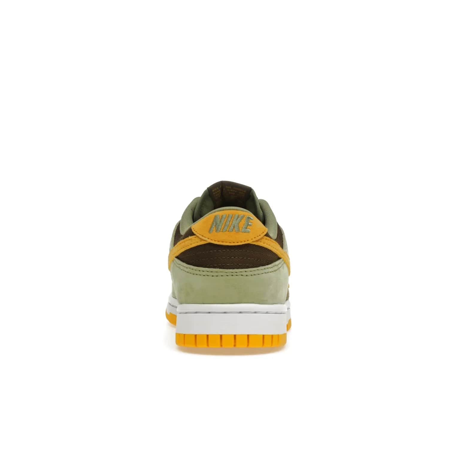 Nike Dunk Low Dusty Olive (2021/2023) - Image 28 - Only at www.BallersClubKickz.com - Nike Dunk Low Dusty Olive brings premium materials and timeless sneaker design to the streets. Pro Gold suede, brown canvas, and Dusty Olive suede upper complete the classic look with a white midsole and Pro Gold outsole. Get the perfect balance of style and comfort with the Nike Dunk Low Dusty Olive.