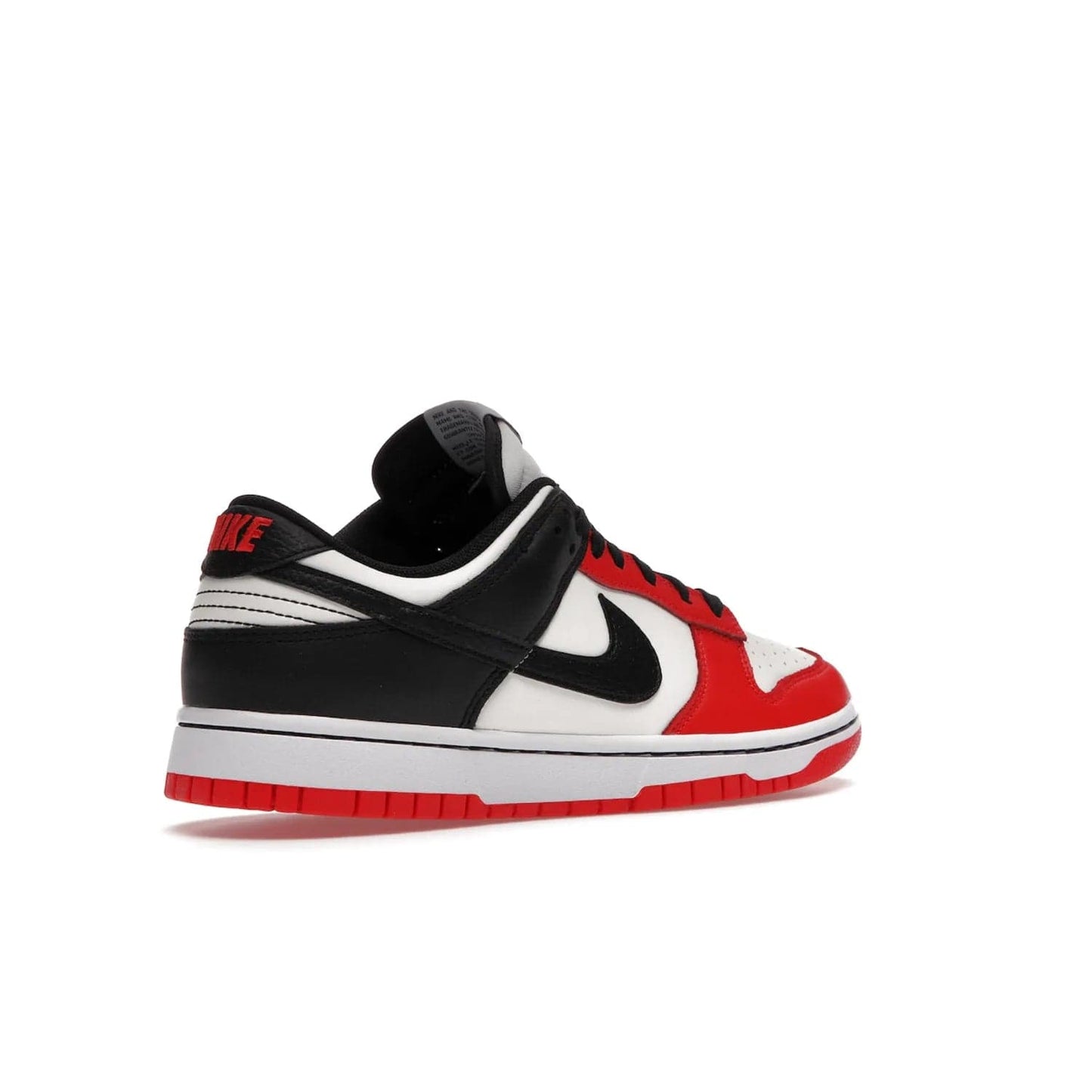 Nike Dunk Low EMB NBA 75th Anniversary Chicago - Image 33 - Only at www.BallersClubKickz.com - The Nike Dunk Low EMB celebrates the NBA's 75th Anniversary with a sleek Sail Leather upper, black overlays and vibrant red accent tones. Finished off with an NBA logo woven tongue tag and a black sole for a monochrome look.