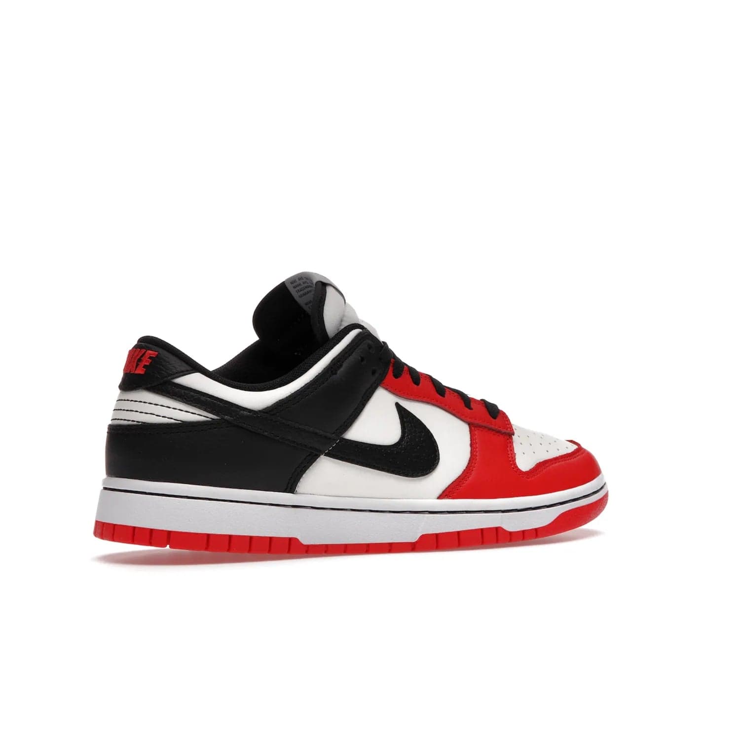 Nike Dunk Low EMB NBA 75th Anniversary Chicago - Image 34 - Only at www.BallersClubKickz.com - The Nike Dunk Low EMB celebrates the NBA's 75th Anniversary with a sleek Sail Leather upper, black overlays and vibrant red accent tones. Finished off with an NBA logo woven tongue tag and a black sole for a monochrome look.