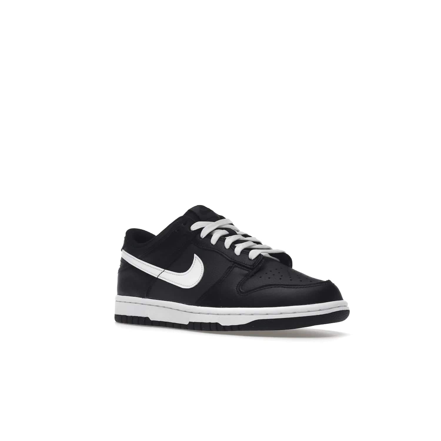 Nike Dunk Low Black White (2022) (GS) - Image 5 - Only at www.BallersClubKickz.com - A classic two-tone upper of black & off white, low profile midsole, and patterned rubber outsole make the Nike Dunk Low Black White 2022 GS perfect for any style. Get the complete look and release date on July 12, 2022.