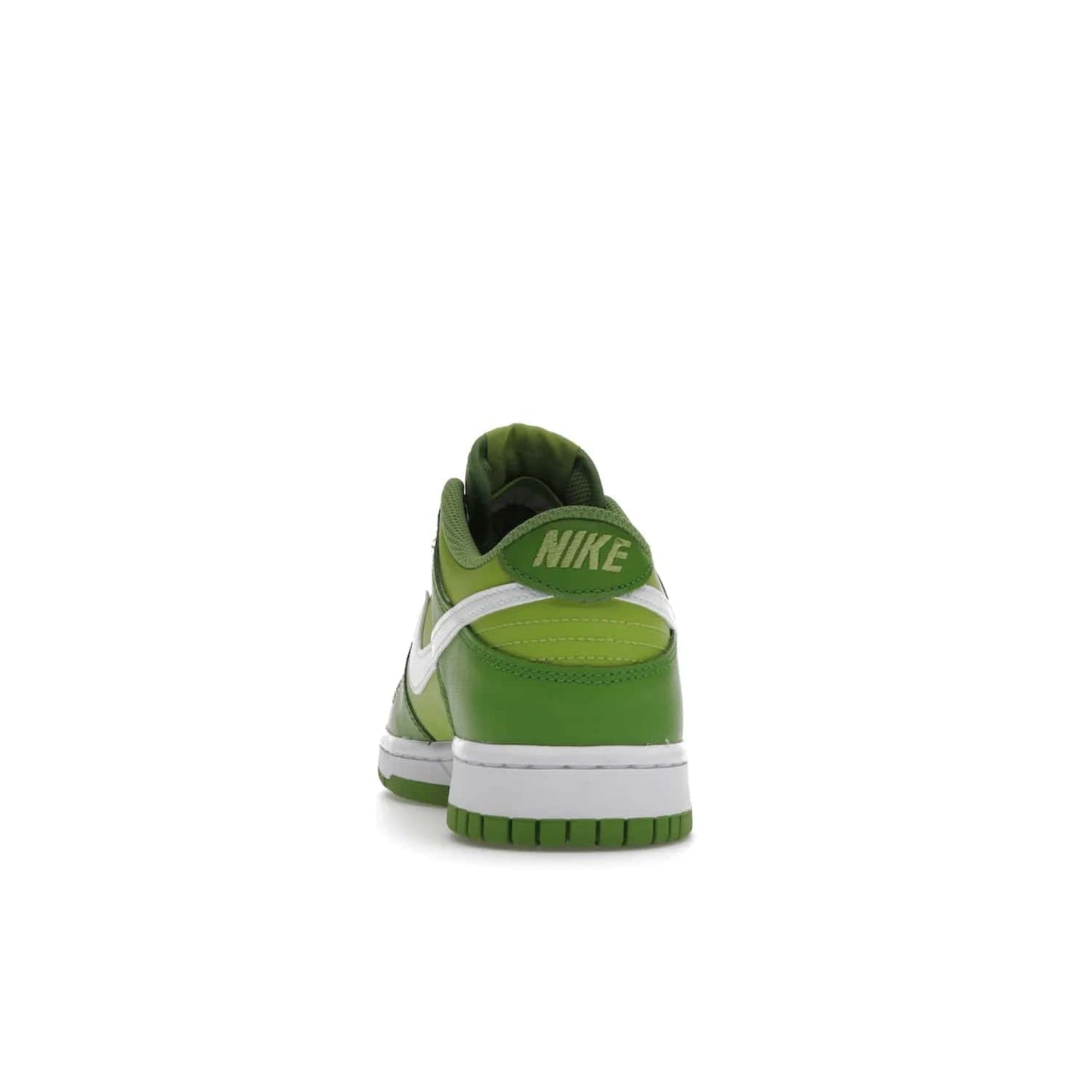 Nike Dunk Low Chlorophyll (GS) - Image 27 - Only at www.BallersClubKickz.com - Grade schoolers release the Nike Dunk Low Chlorophyll (GS) featuring a vivid green leather base with chlorophyll green overlays, plus Nike branding in chlorophyll green. White midsole and outsole complete the design. Released Jan 2022.