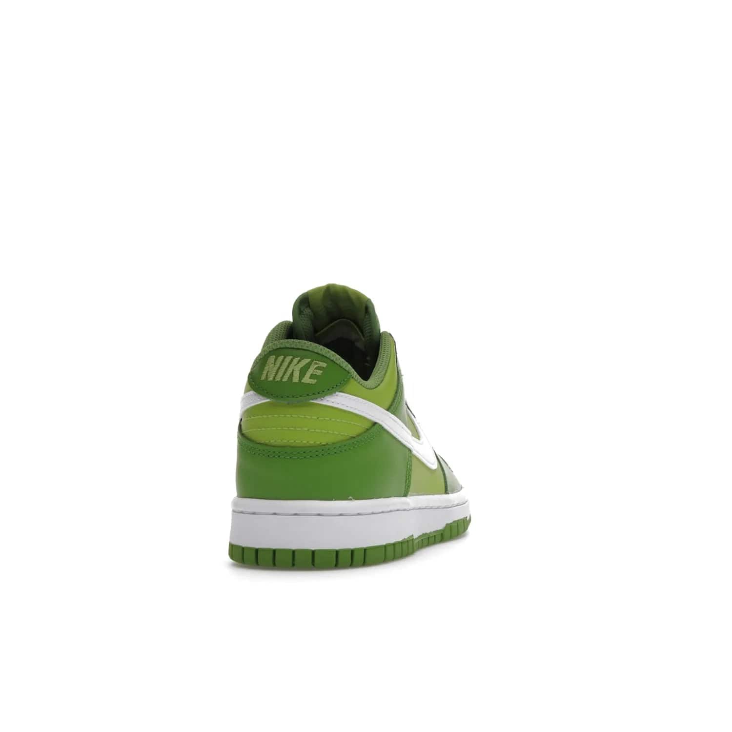 Nike Dunk Low Chlorophyll (GS) - Image 29 - Only at www.BallersClubKickz.com - Grade schoolers release the Nike Dunk Low Chlorophyll (GS) featuring a vivid green leather base with chlorophyll green overlays, plus Nike branding in chlorophyll green. White midsole and outsole complete the design. Released Jan 2022.