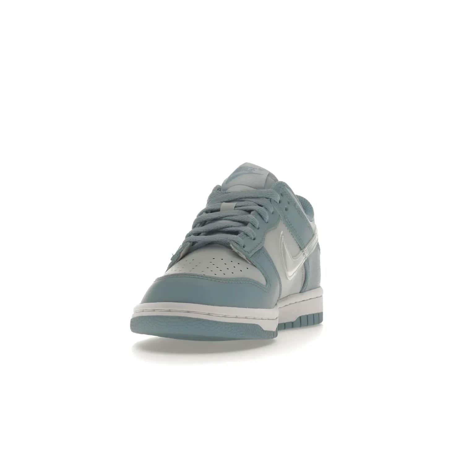 Nike Dunk Low Clear Blue Swoosh (GS) - Image 12 - Only at www.BallersClubKickz.com - Glimmer with style in Nike Dunk Low Clear Blue (GS). Tumbled leather and Worn Blue overlays combine for a stunning finish, topped with a Clear TPU Swoosh. White and Worn Blue Air sole complete this cool and affordable design for kids.