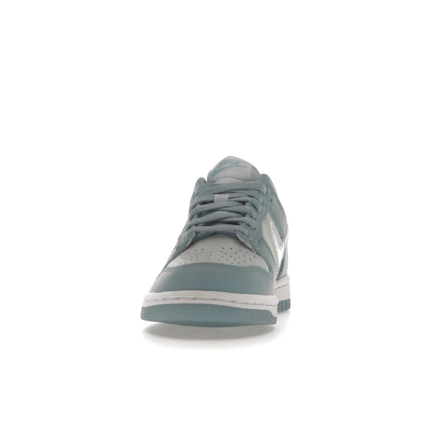 Nike Dunk Low Clear Blue Swoosh (GS) - Image 11 - Only at www.BallersClubKickz.com - Glimmer with style in Nike Dunk Low Clear Blue (GS). Tumbled leather and Worn Blue overlays combine for a stunning finish, topped with a Clear TPU Swoosh. White and Worn Blue Air sole complete this cool and affordable design for kids.