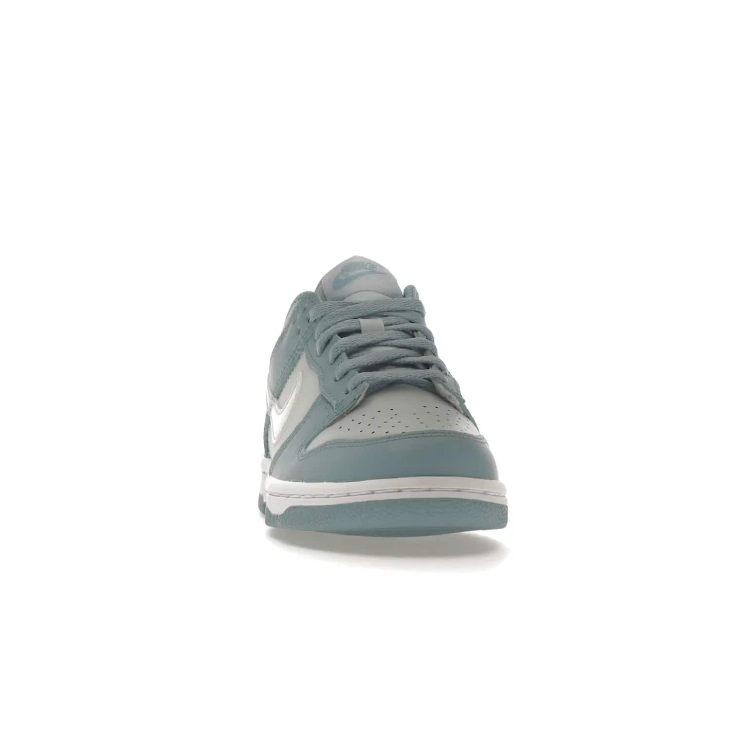 Nike Dunk Low Clear Blue Swoosh (GS) - Image 9 - Only at www.BallersClubKickz.com - Glimmer with style in Nike Dunk Low Clear Blue (GS). Tumbled leather and Worn Blue overlays combine for a stunning finish, topped with a Clear TPU Swoosh. White and Worn Blue Air sole complete this cool and affordable design for kids.