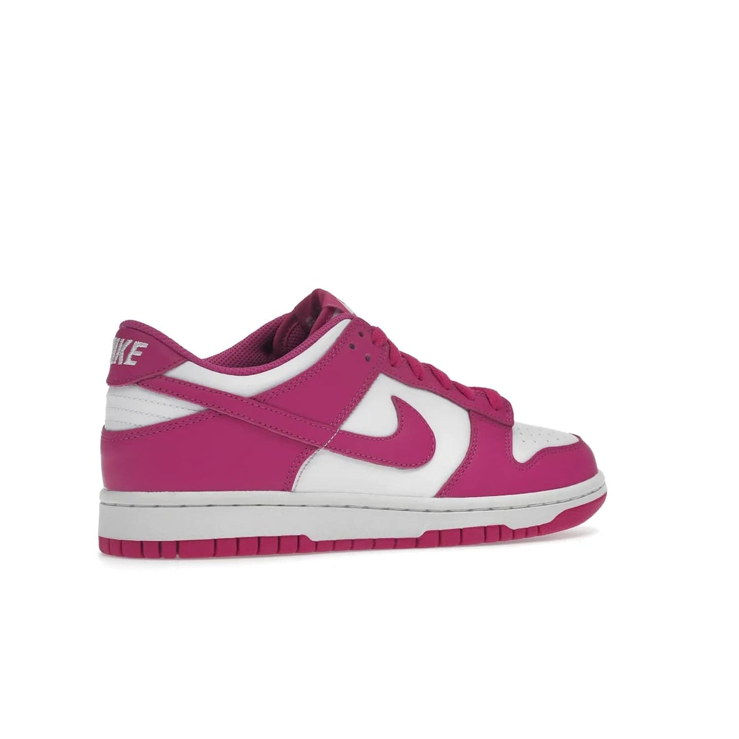 Nike Dunk Low Active Fuchsia (GS) - Image 34 - Only at www.BallersClubKickz.com - The Nike Dunk Low Active Fuchsia (GS) features a classic Dunk Low silhouette and vibrant fuchsia accents. Perfect for kids who love style. Available March 1st 2023.