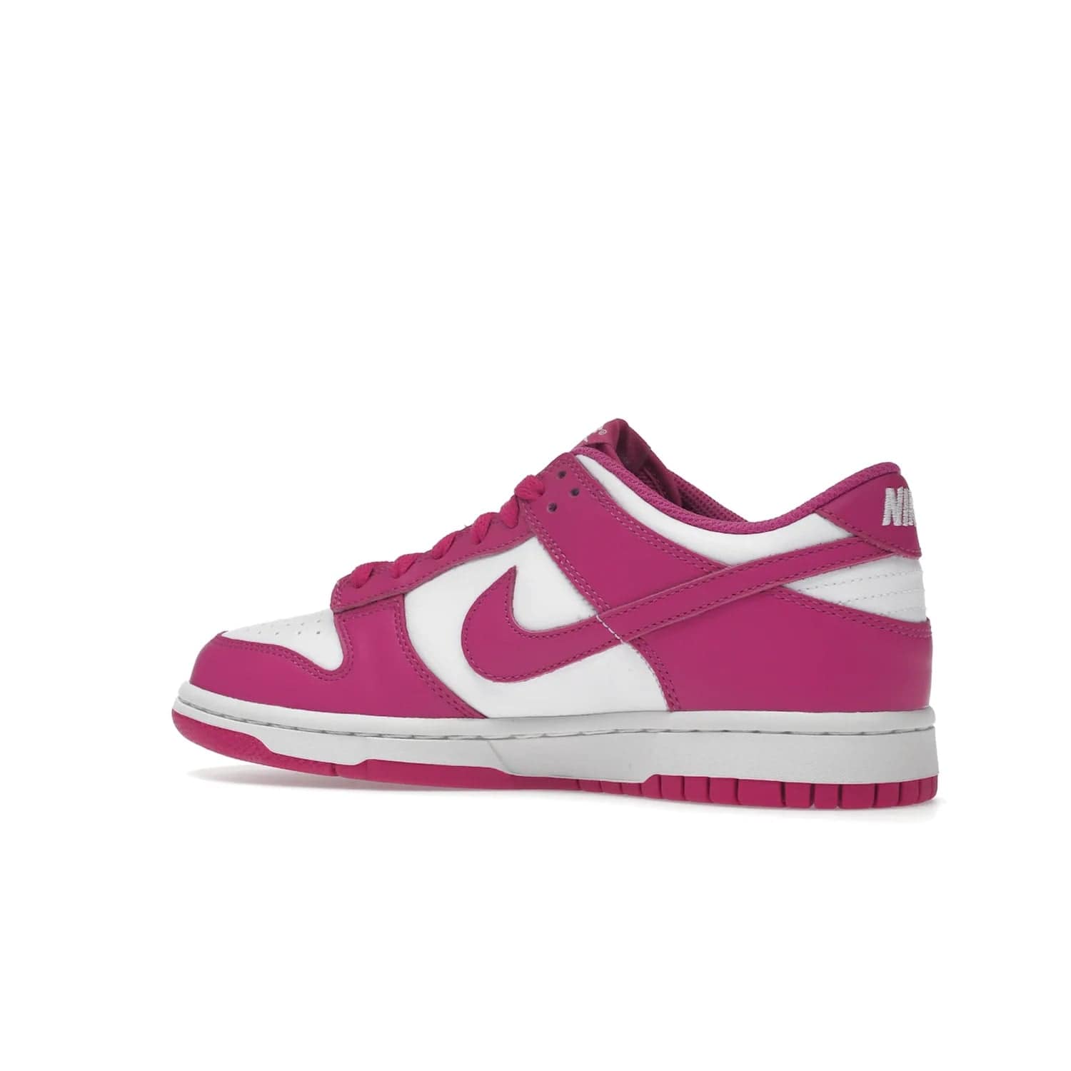 Nike Dunk Low Active Fuchsia (GS) - Image 22 - Only at www.BallersClubKickz.com - The Nike Dunk Low Active Fuchsia (GS) features a classic Dunk Low silhouette and vibrant fuchsia accents. Perfect for kids who love style. Available March 1st 2023.