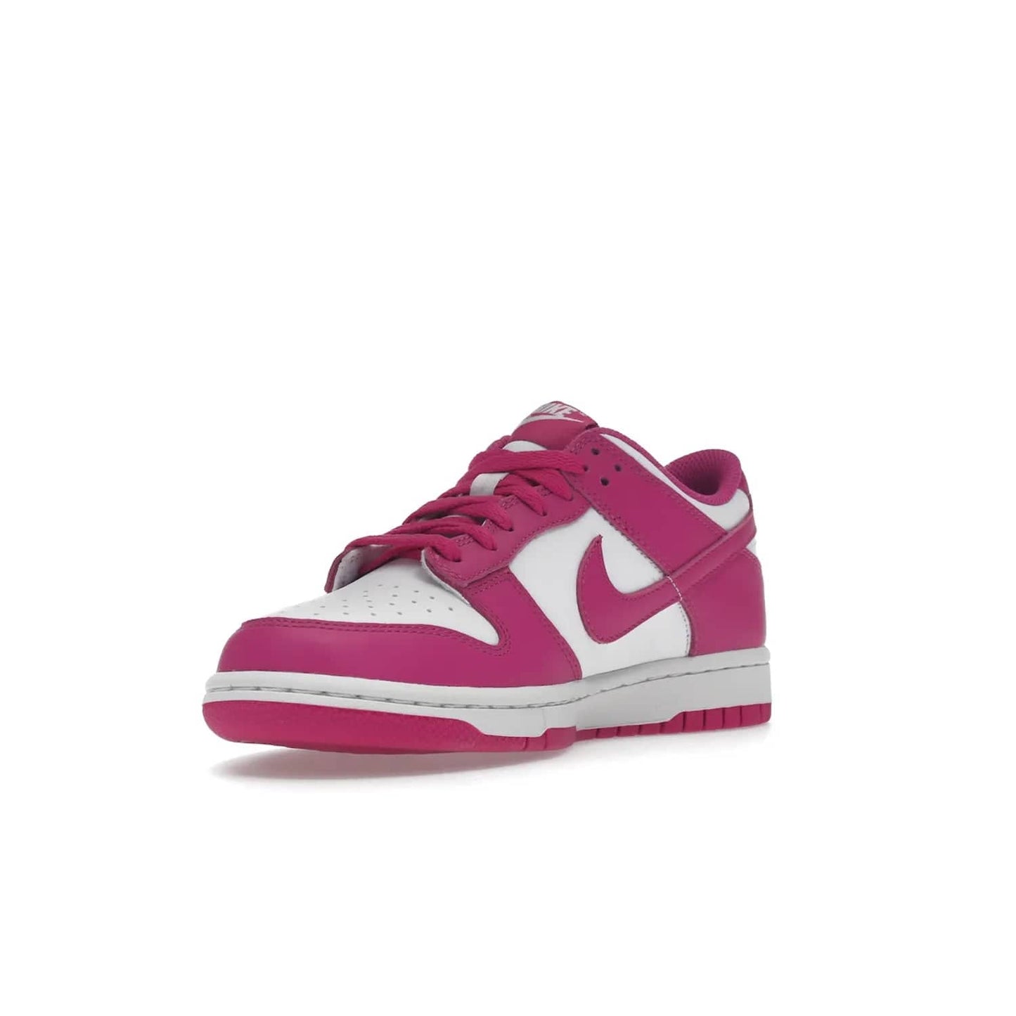 Nike Dunk Low Active Fuchsia (GS) - Image 14 - Only at www.BallersClubKickz.com - The Nike Dunk Low Active Fuchsia (GS) features a classic Dunk Low silhouette and vibrant fuchsia accents. Perfect for kids who love style. Available March 1st 2023.
