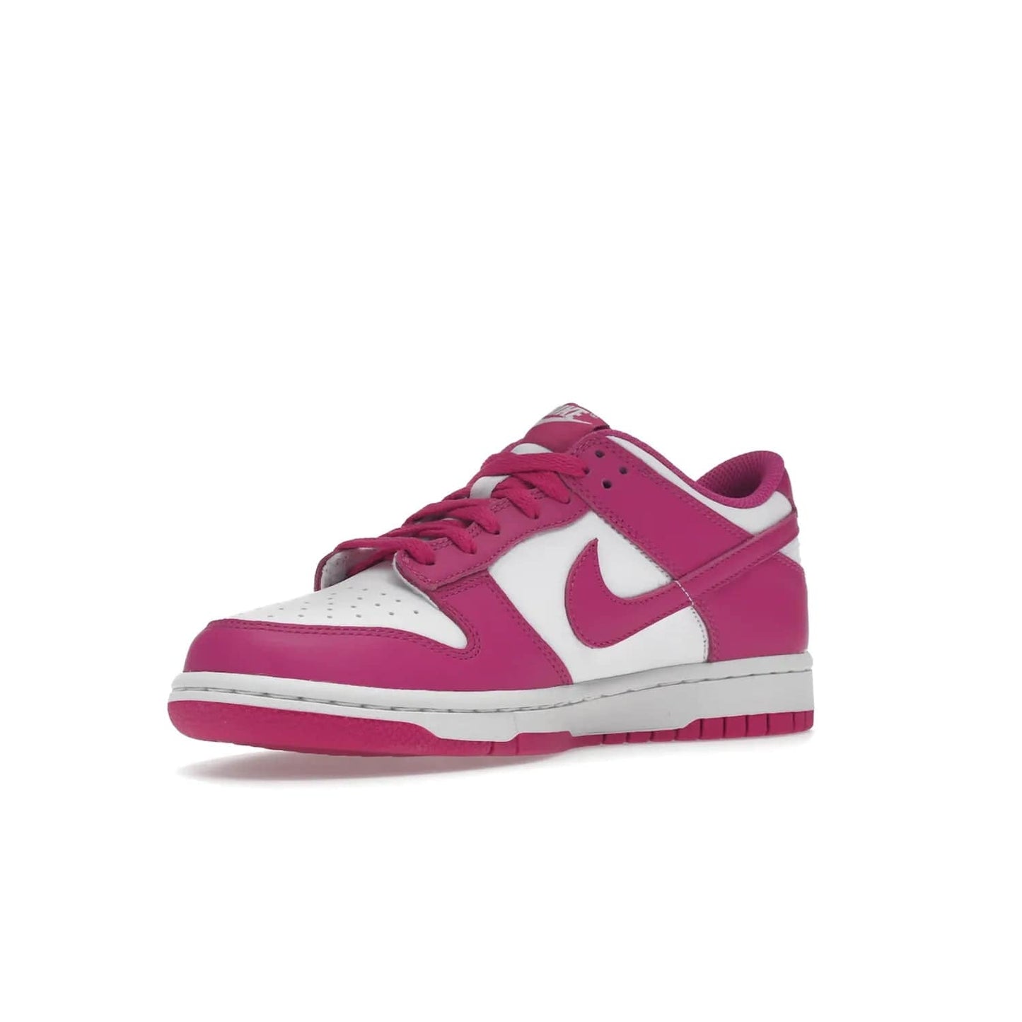 Nike Dunk Low Active Fuchsia (GS) - Image 15 - Only at www.BallersClubKickz.com - The Nike Dunk Low Active Fuchsia (GS) features a classic Dunk Low silhouette and vibrant fuchsia accents. Perfect for kids who love style. Available March 1st 2023.
