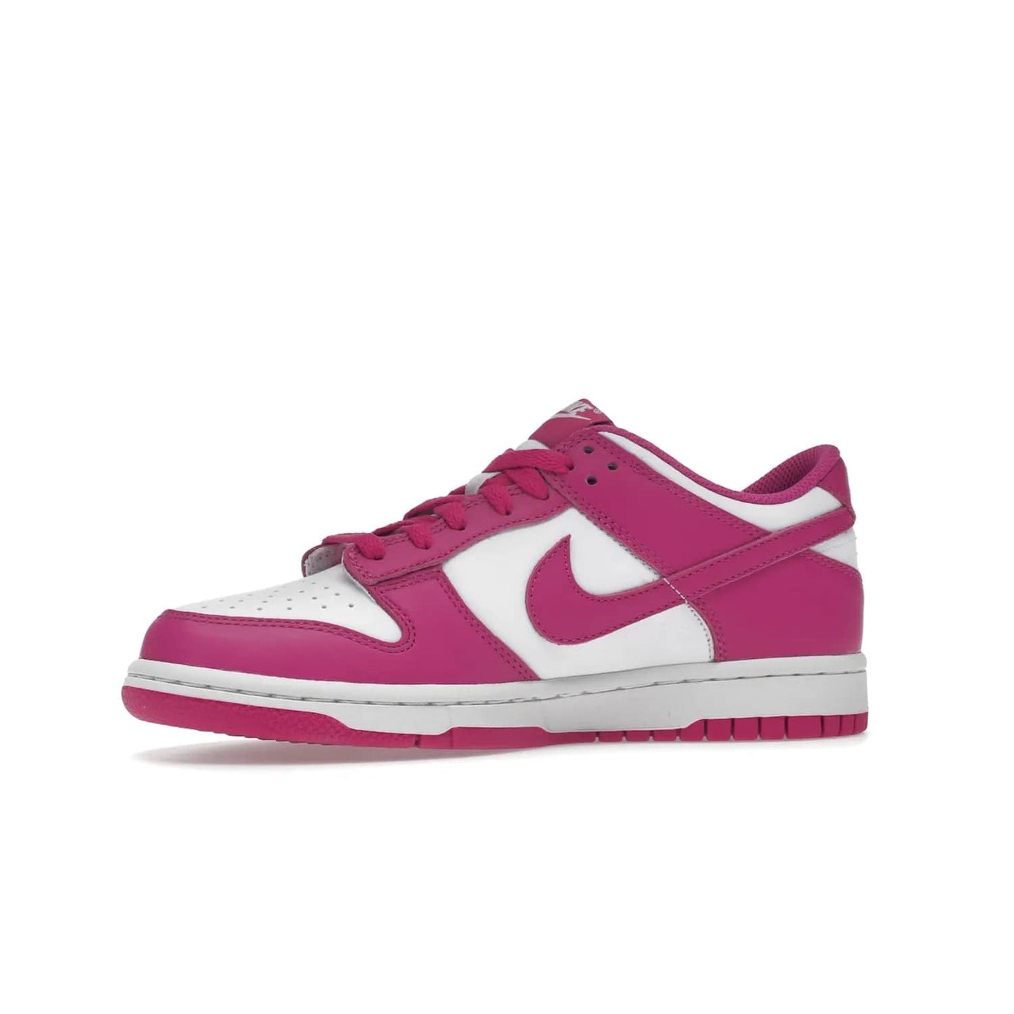 Nike Dunk Low Active Fuchsia (GS) - Image 17 - Only at www.BallersClubKickz.com - The Nike Dunk Low Active Fuchsia (GS) features a classic Dunk Low silhouette and vibrant fuchsia accents. Perfect for kids who love style. Available March 1st 2023.