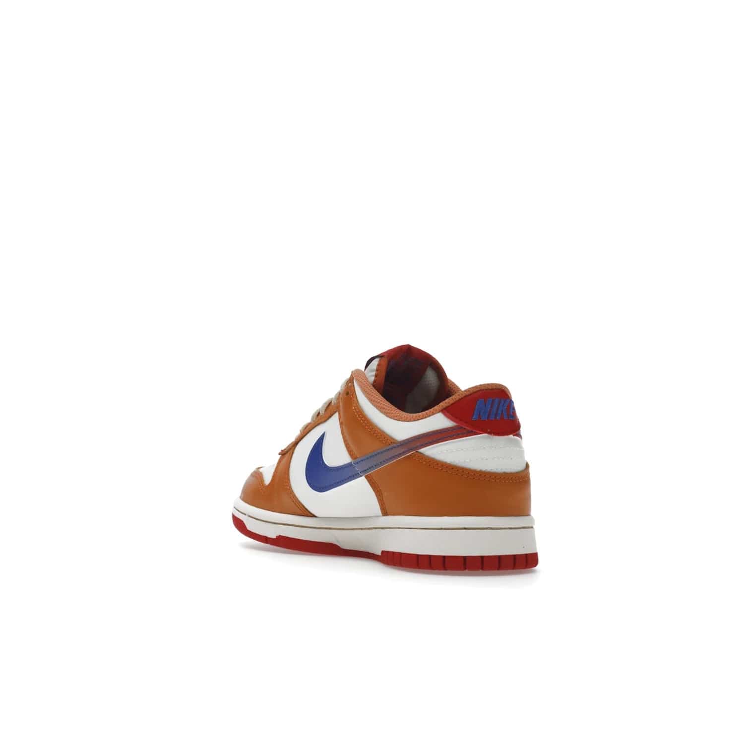 Nike Dunk Low Hot Curry Game Royal (GS) - Image 25 - Only at www.BallersClubKickz.com - Shop the Nike Dunk Low Hot Curry Game Royal GS and rock a classic color scheme to represent the New York Knicks. Featuring a smooth leather upper, retro Nike branding and a low cut collar and rubber cup sole for comfort and protection. Get yours on September 7 at $85.