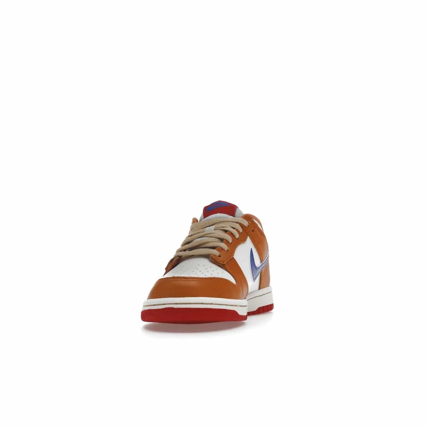 Nike Dunk Low Hot Curry Game Royal (GS) - Image 12 - Only at www.BallersClubKickz.com - Shop the Nike Dunk Low Hot Curry Game Royal GS and rock a classic color scheme to represent the New York Knicks. Featuring a smooth leather upper, retro Nike branding and a low cut collar and rubber cup sole for comfort and protection. Get yours on September 7 at $85.