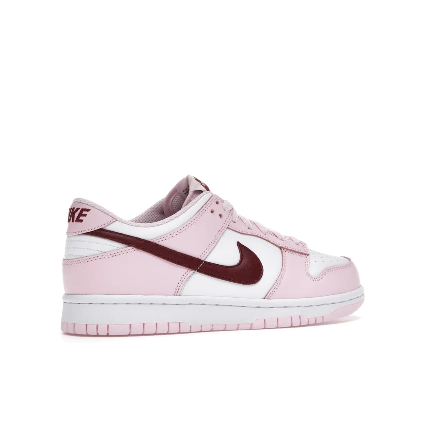 Nike Dunk Low Pink Foam Red White (GS) - Image 34 - Only at www.BallersClubKickz.com - #
Introducing the daring and stylish Nike Dunk Low Pink Foam Red White (GS) sneaker for grade schoolers. White leather with pink overlays and Dark Beetroot accents, classic Nike Dunk midsole and pink outsole. Released August 2021 for $85.