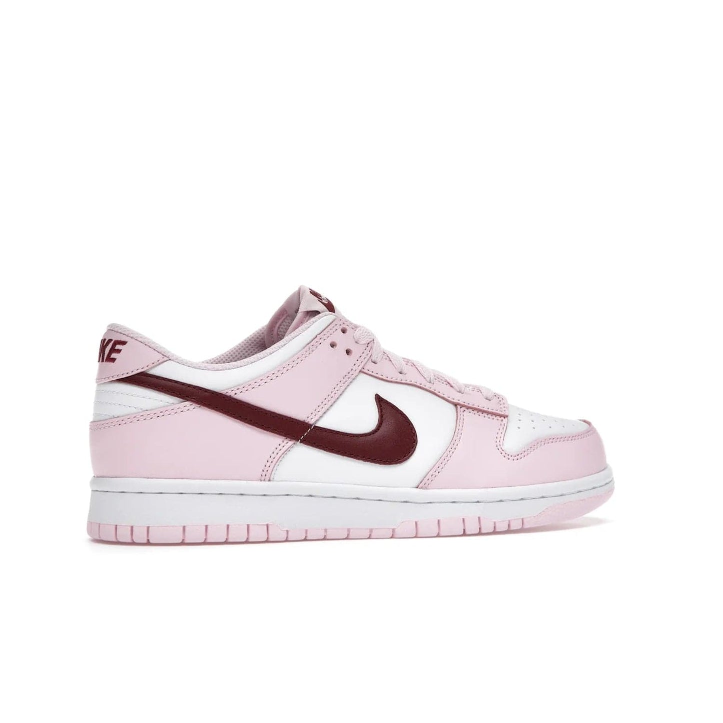 Nike Dunk Low Pink Foam Red White (GS) - Image 35 - Only at www.BallersClubKickz.com - #
Introducing the daring and stylish Nike Dunk Low Pink Foam Red White (GS) sneaker for grade schoolers. White leather with pink overlays and Dark Beetroot accents, classic Nike Dunk midsole and pink outsole. Released August 2021 for $85.